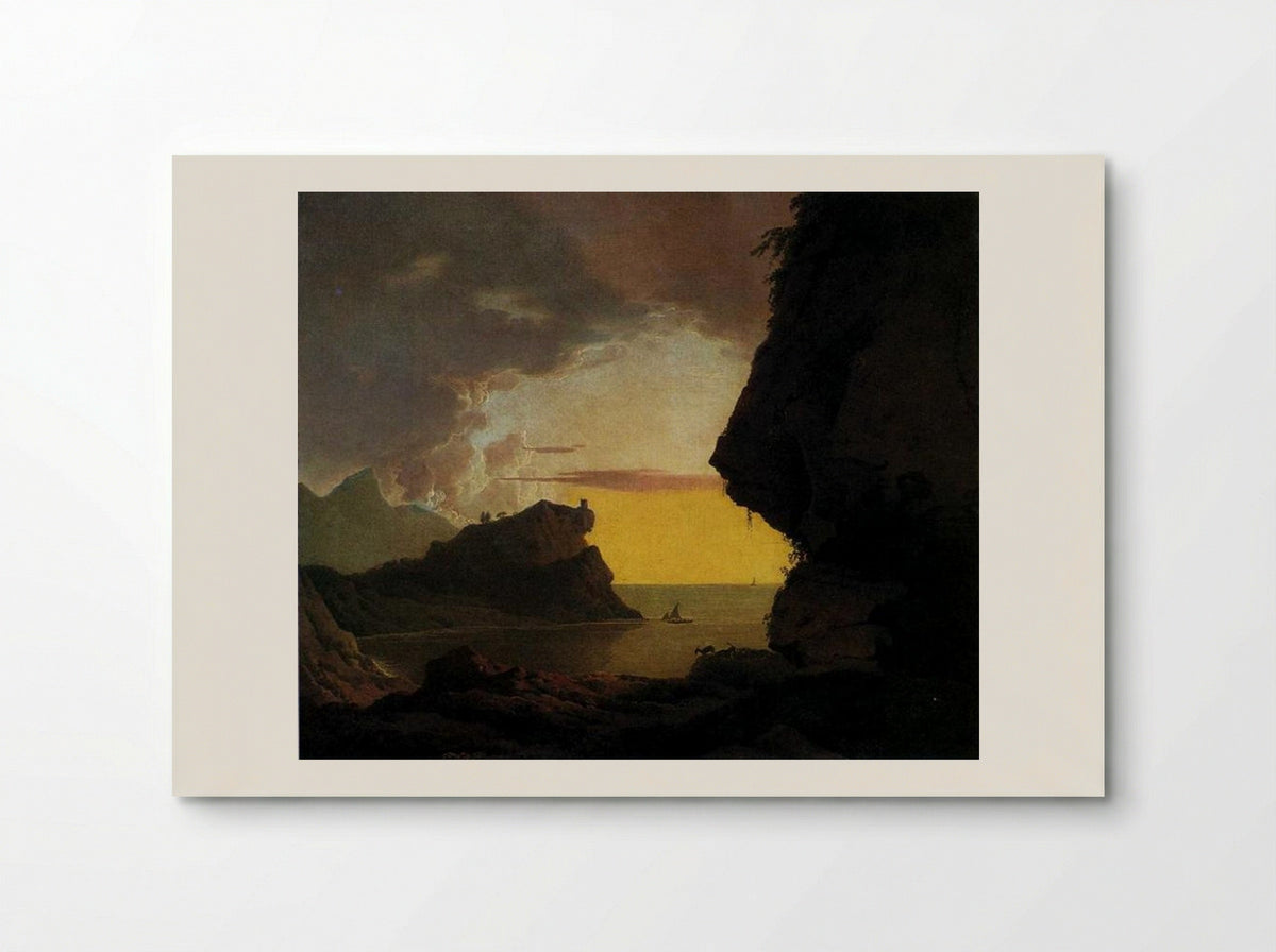 Sunset on the Coast near Naples - Joseph Wright of Derby - Poster