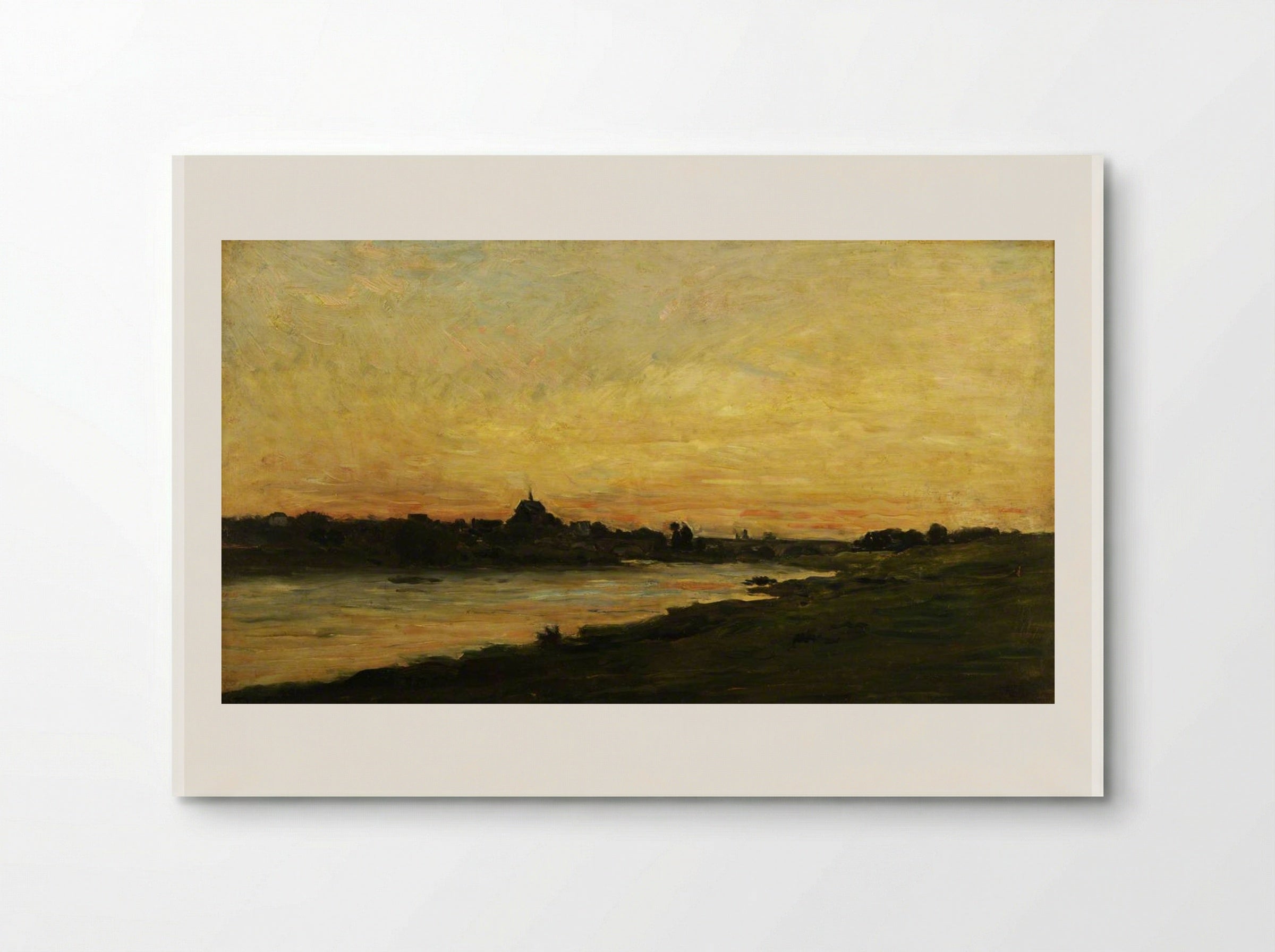 Sunset on the River Oise - Charles-François Daubigny - Poster