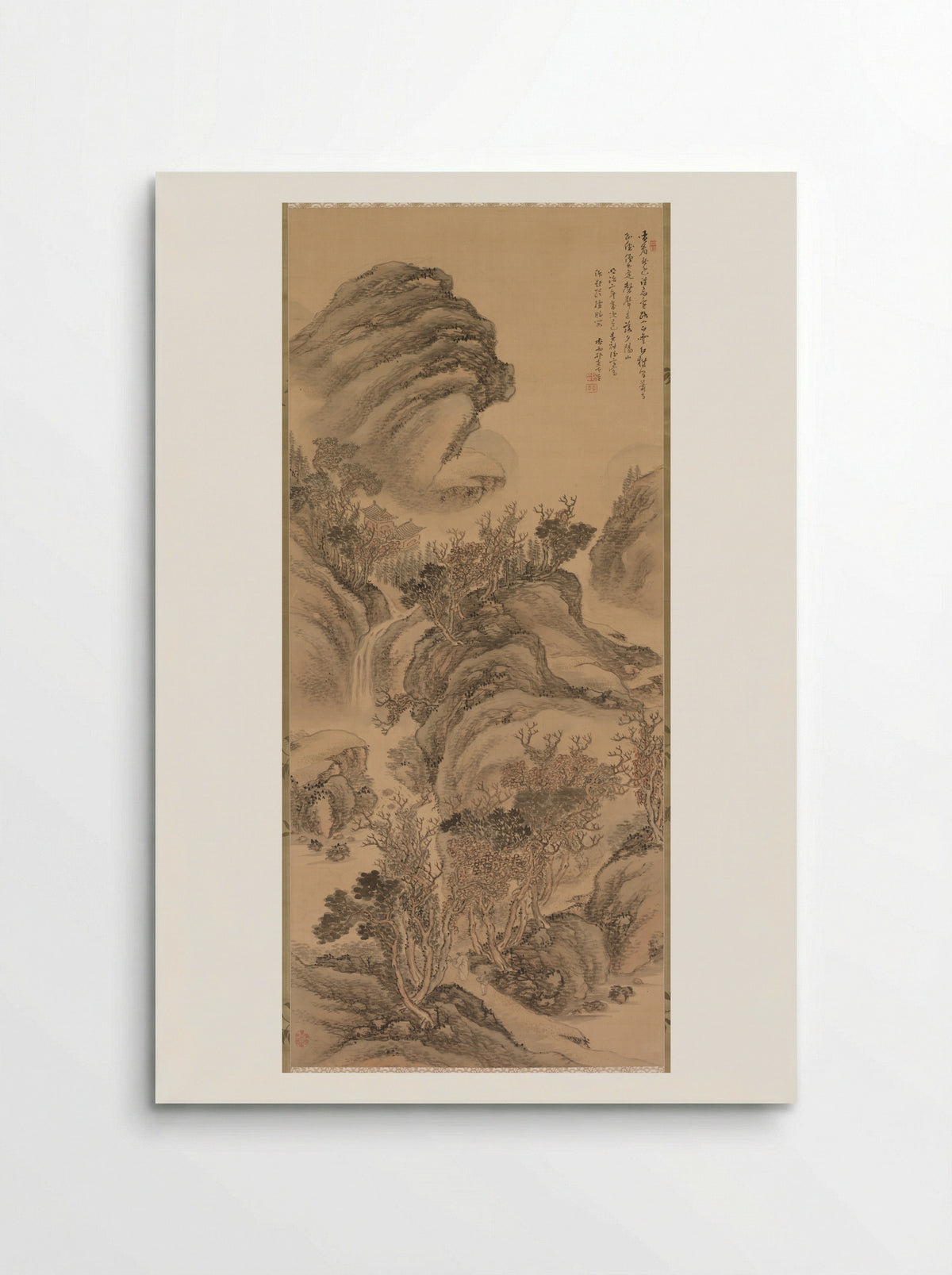 Sunset over Autumn Mountains - Hoashi Kyōu - Poster