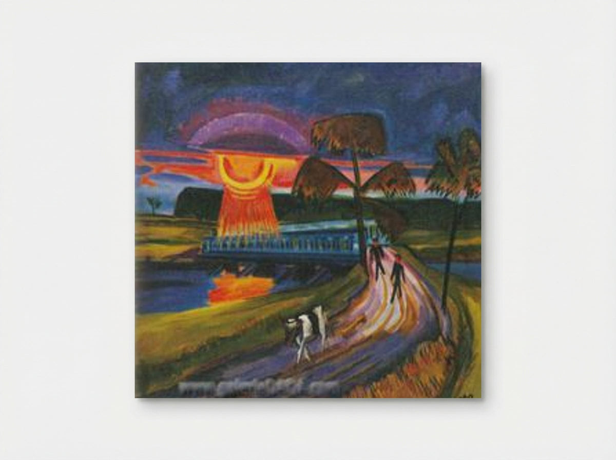 Sunset over the Blue Bridge - Max Pechstein - Poster