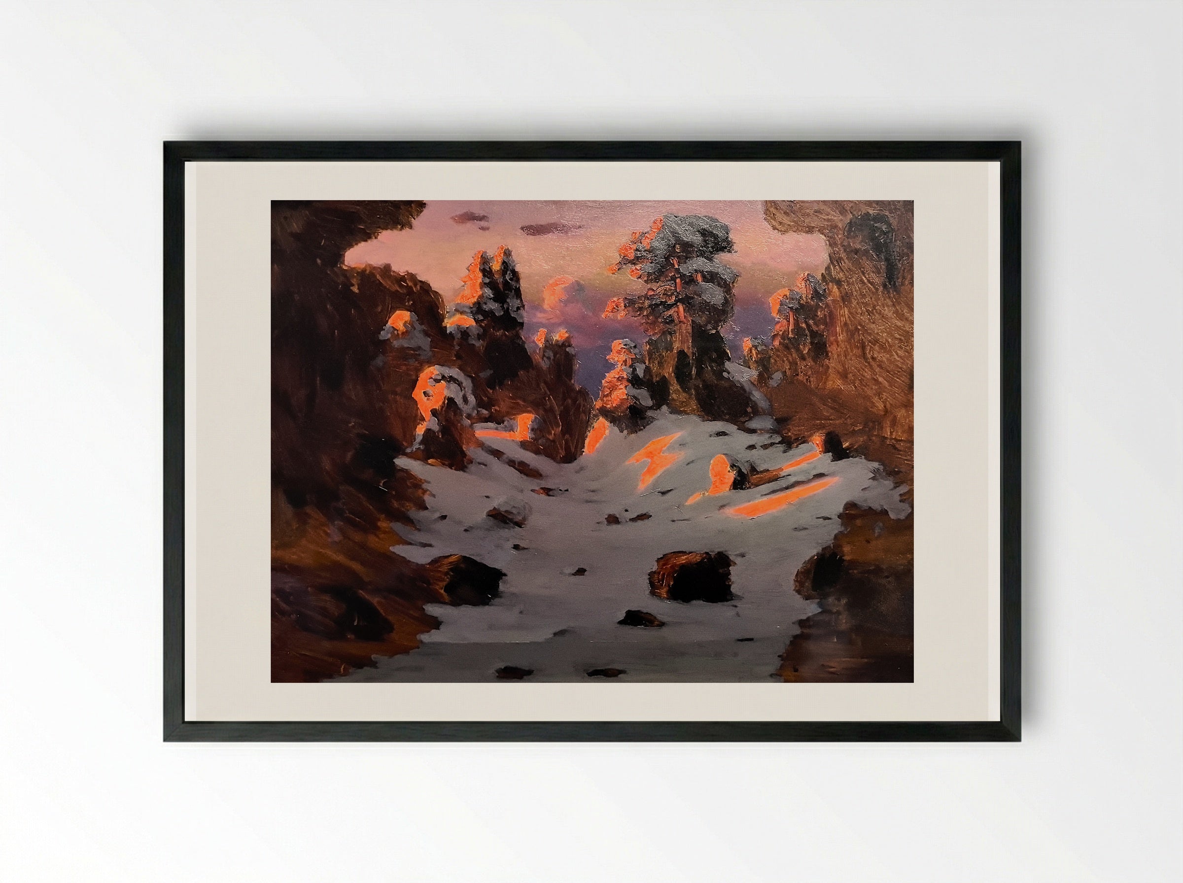 Sunset - Arkhip Kuindzhi - Framed Print Black