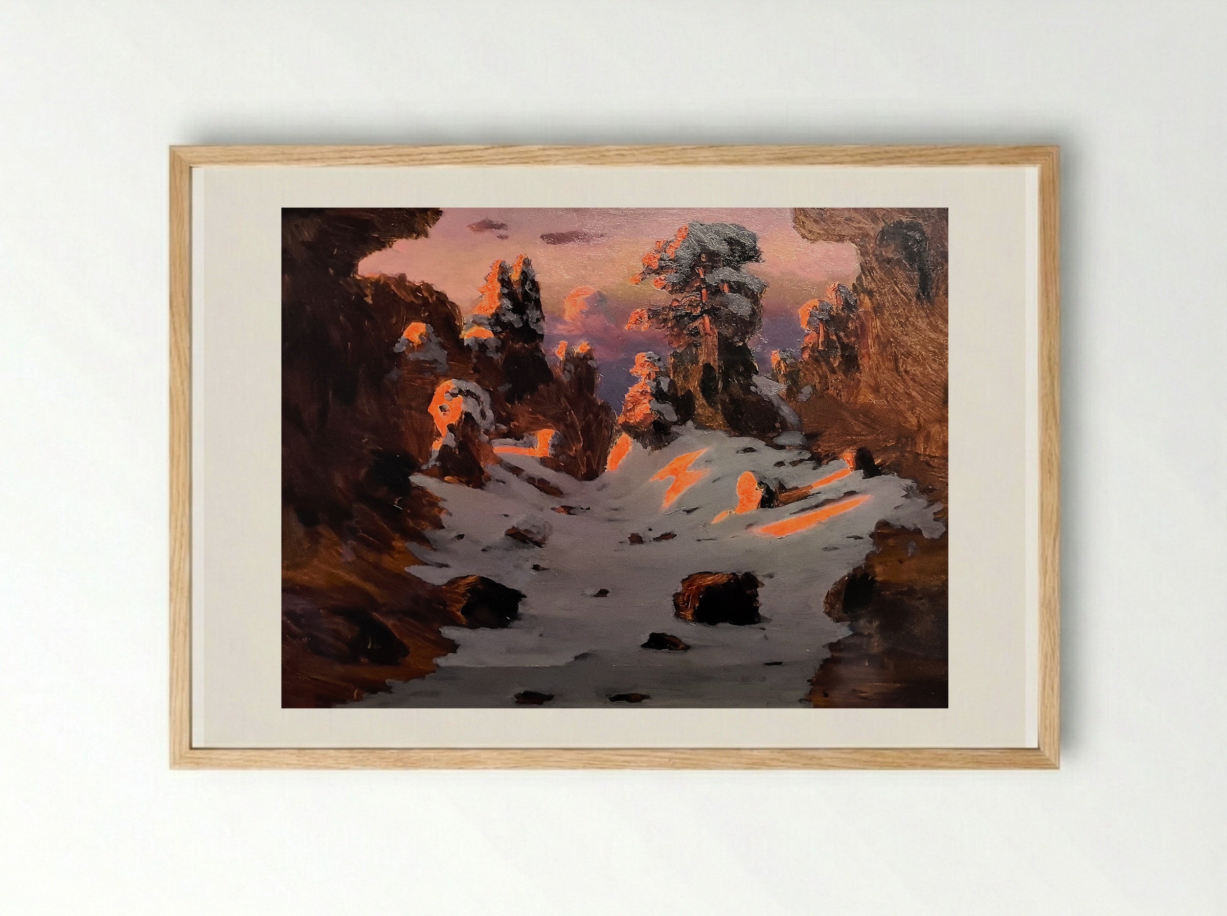 Sunset - Arkhip Kuindzhi - Framed Print Wood