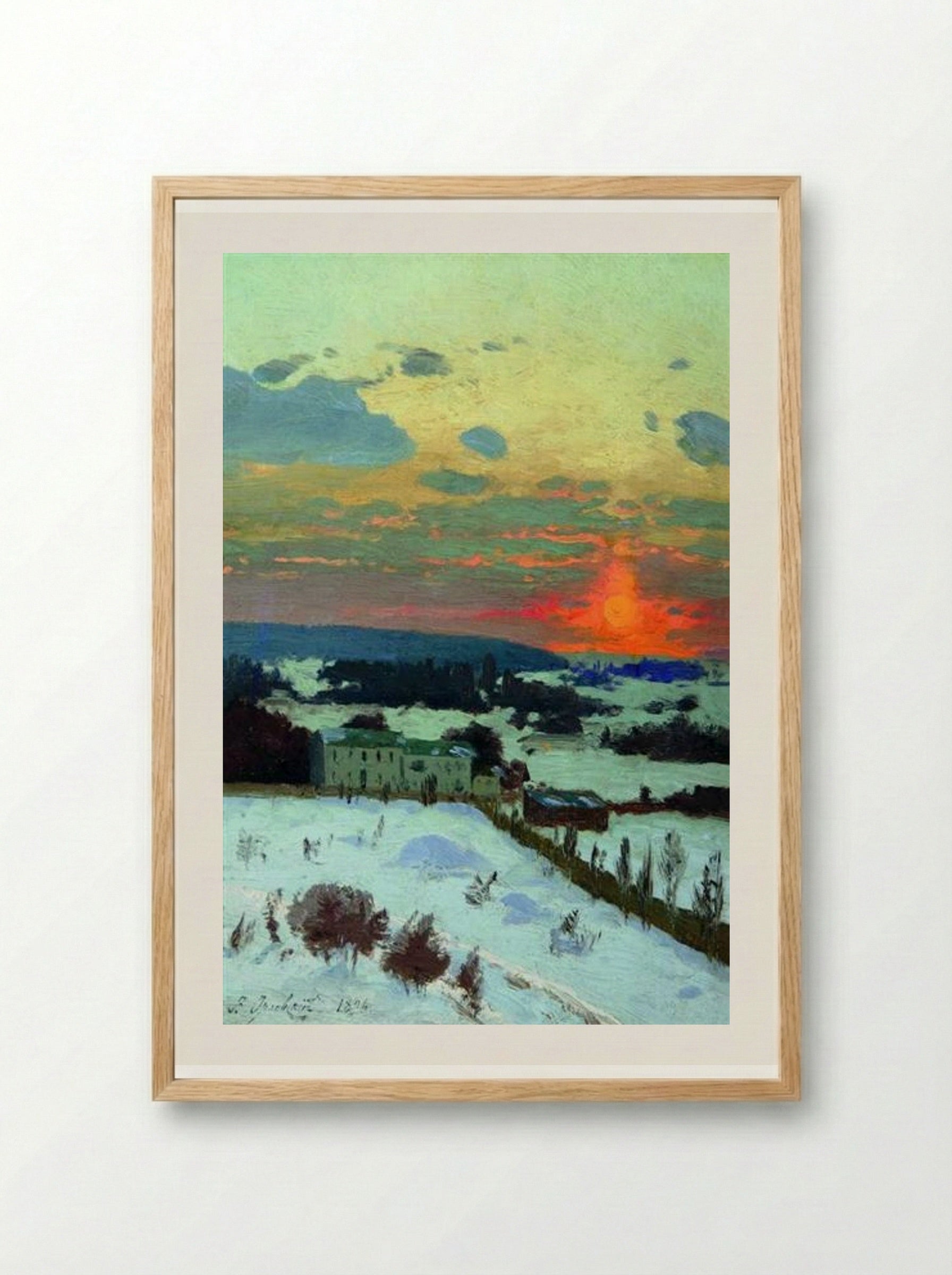 Sunset - Volodymyr Orlovsky - Framed Print Wood