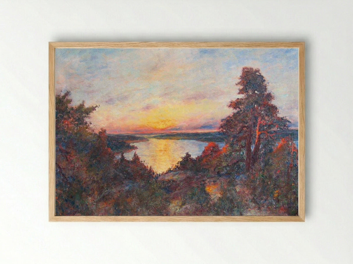 Sunset - Kimon Loghi - Framed Print Wood