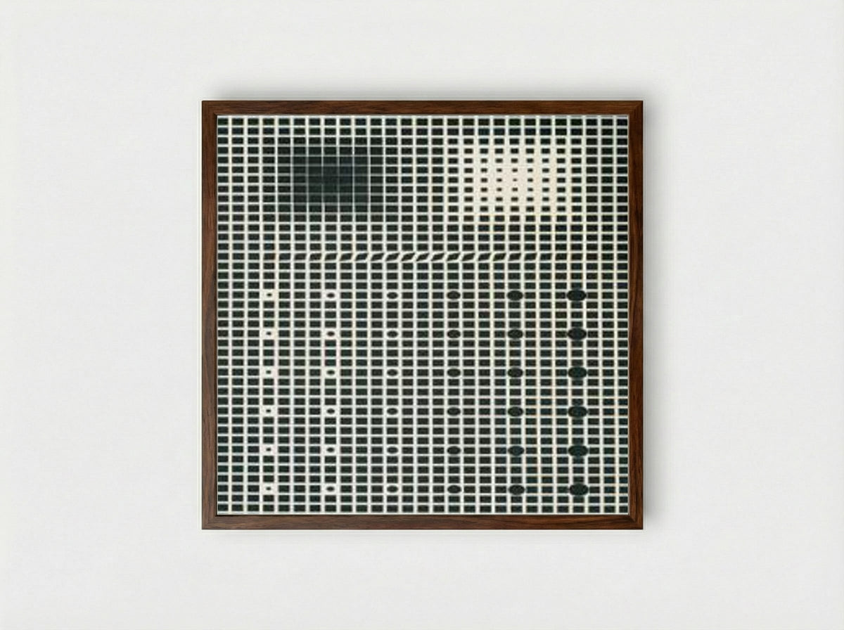 Supernovae - Victor Vasarely - Framed Print Dark Wood