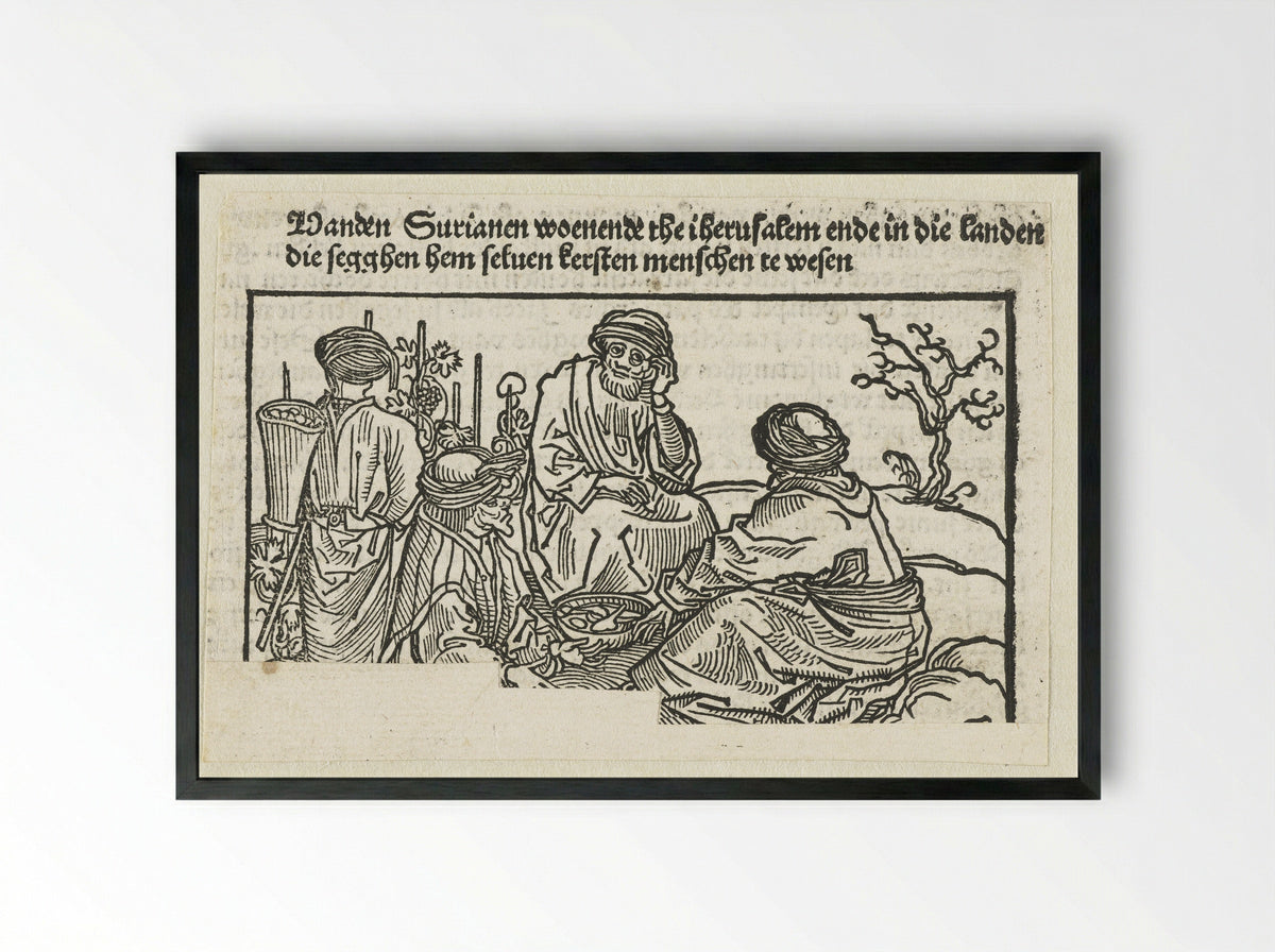 Surianen (Syrian Christians) - Erhard Reuwich - Framed Print Black