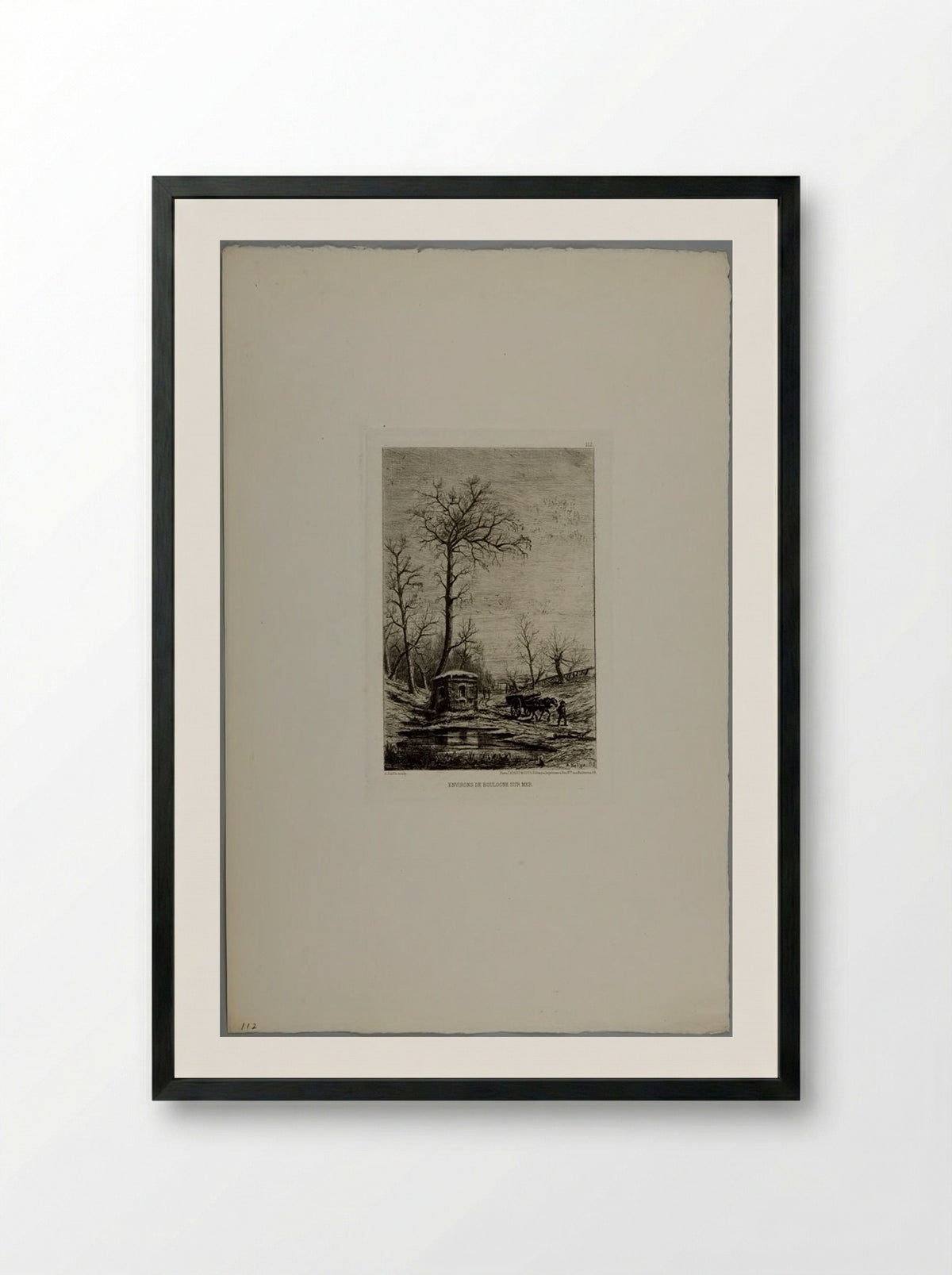 Surroundings of Boulogne on the Sea - Auguste Ballin - Framed Print Black