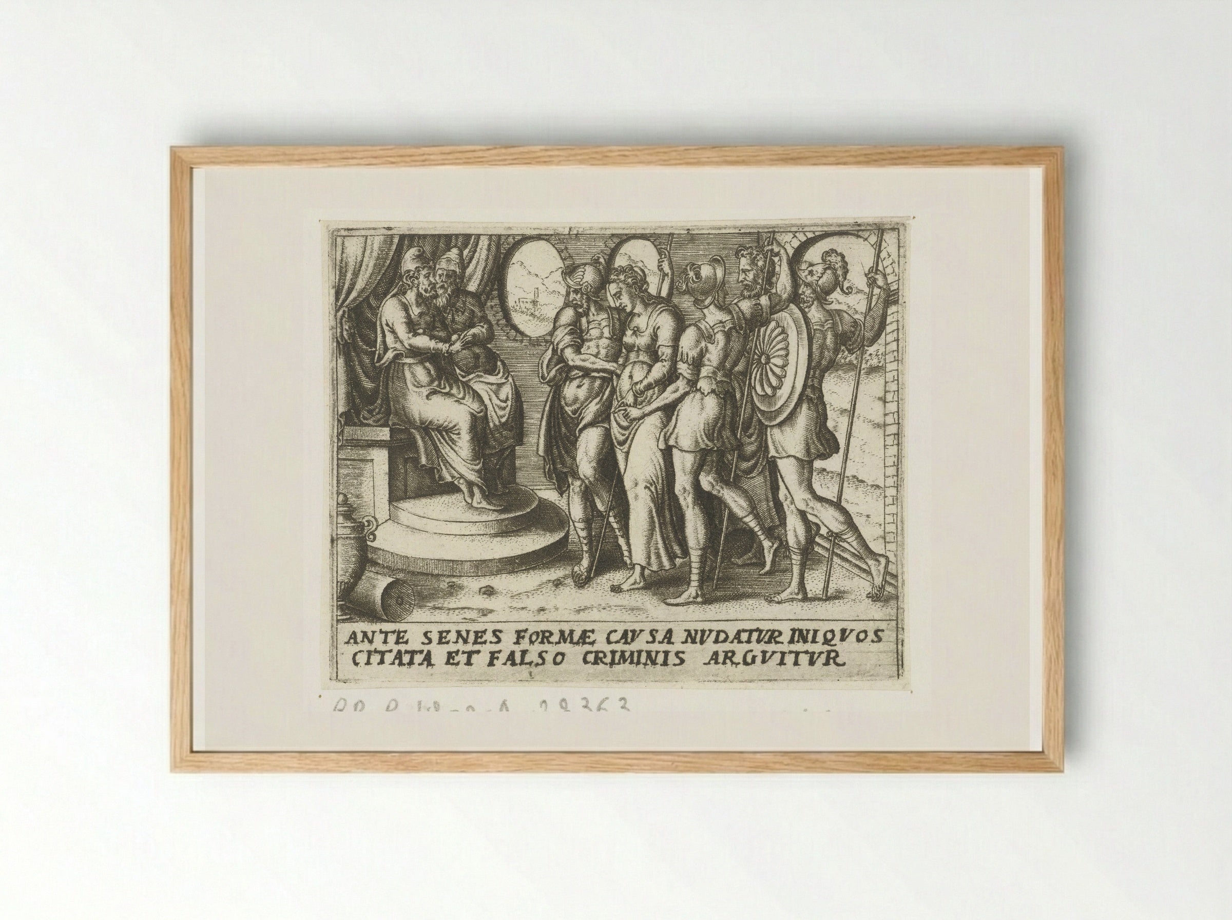 Susanna Accused by the Elders - Abraham de Bruyn - Framed Print Wood