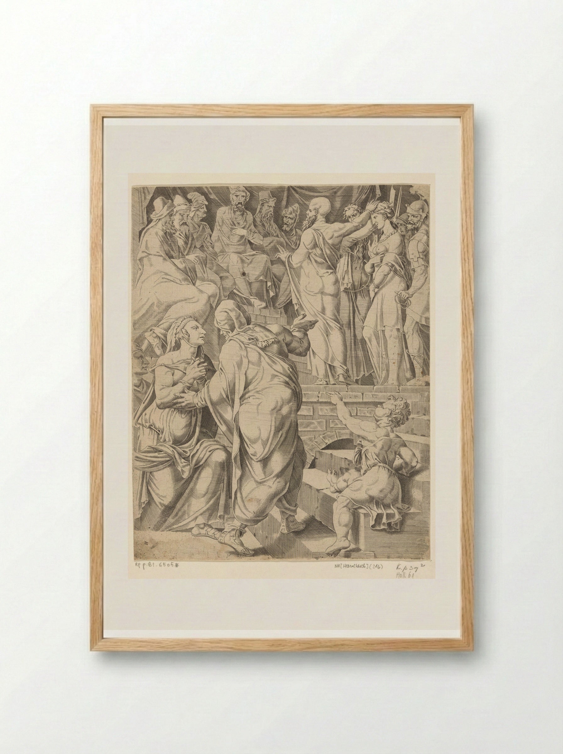 Susanna Accused by the Elders - Dirck Volckertsz. Coornhert - Framed Print Wood