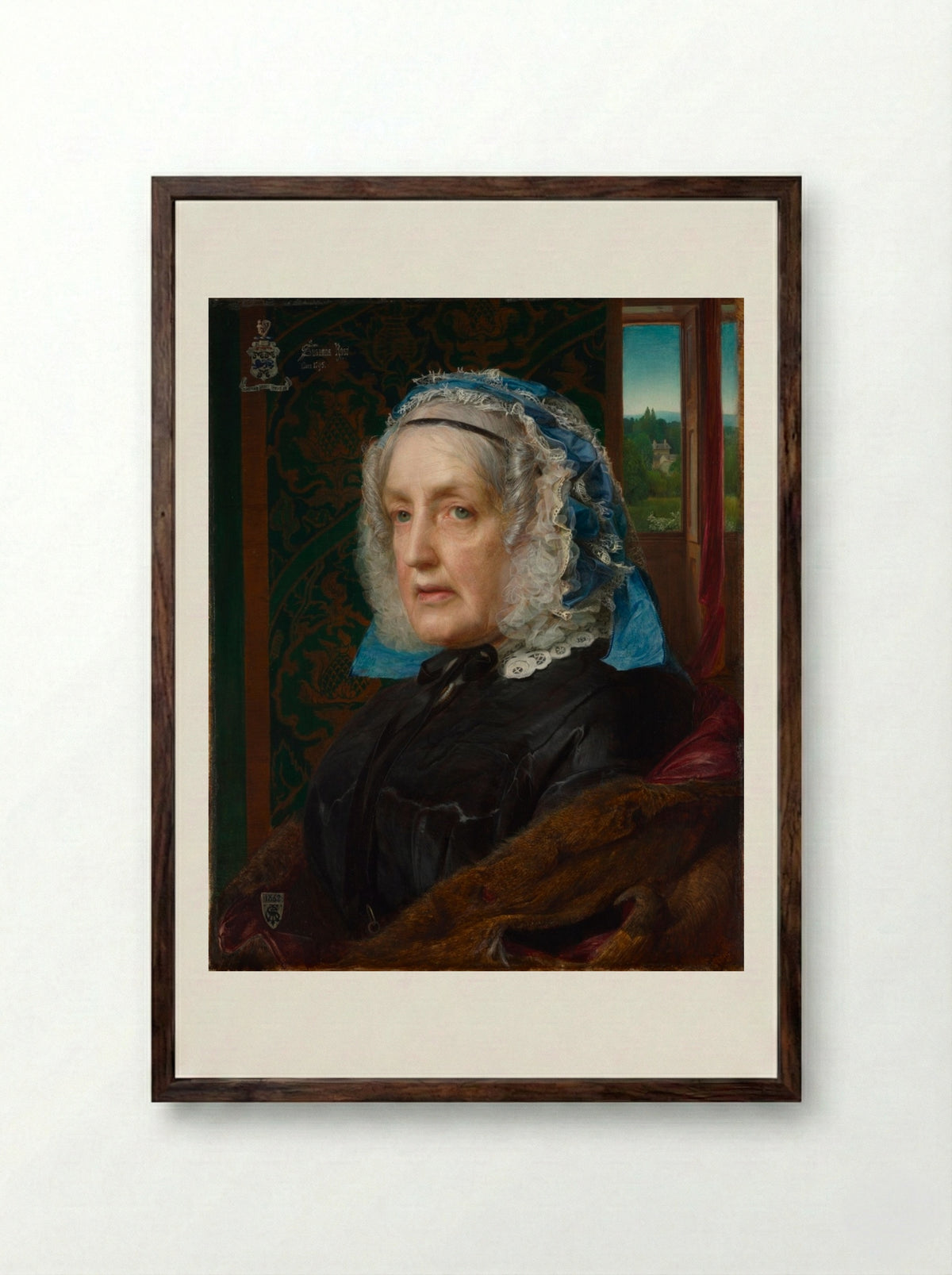 Susanna Rose - Frederick Sandys - Framed Print Dark Wood