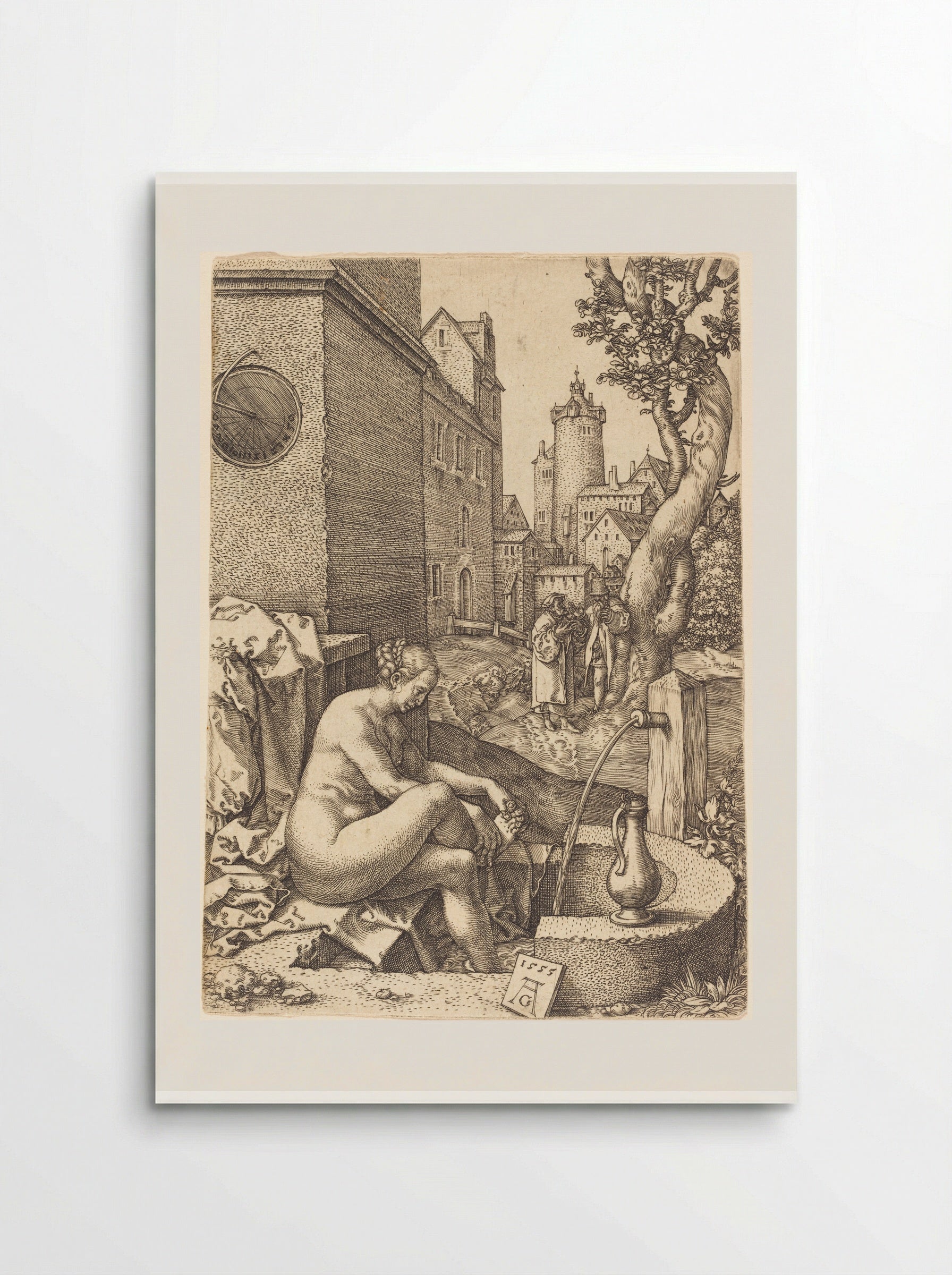 Susanna Surprised by the Elders - Heinrich Aldegrever - Poster