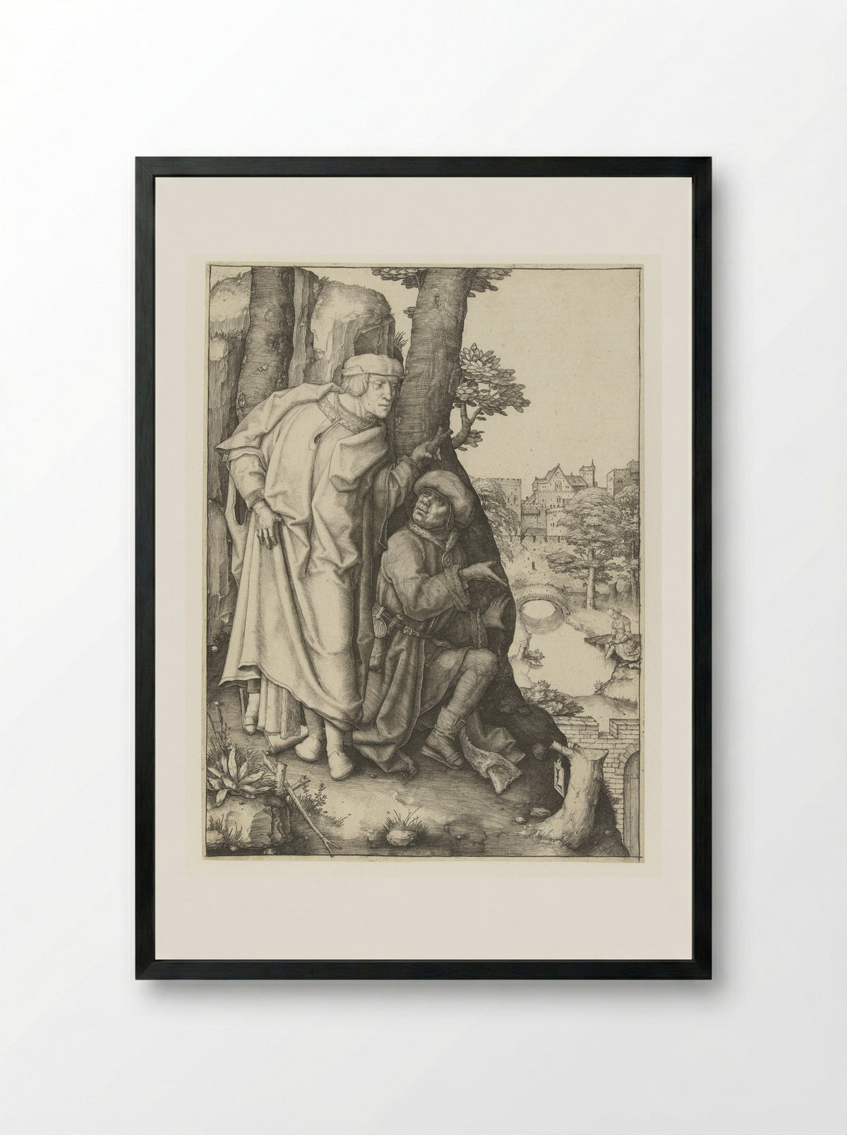 Susanna and the Elders - Fine Art Print - Framed Print Black
