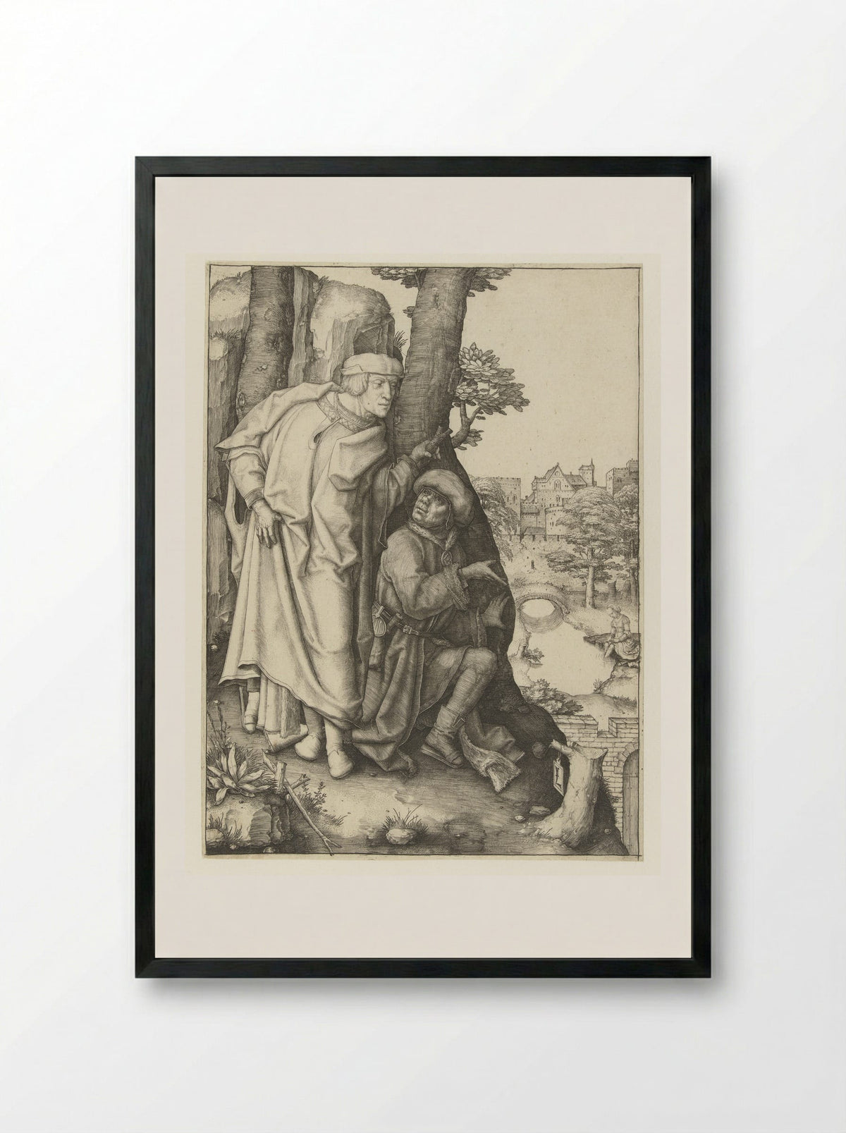 Susanna and the Elders - Fine Art Print - Framed Print Black