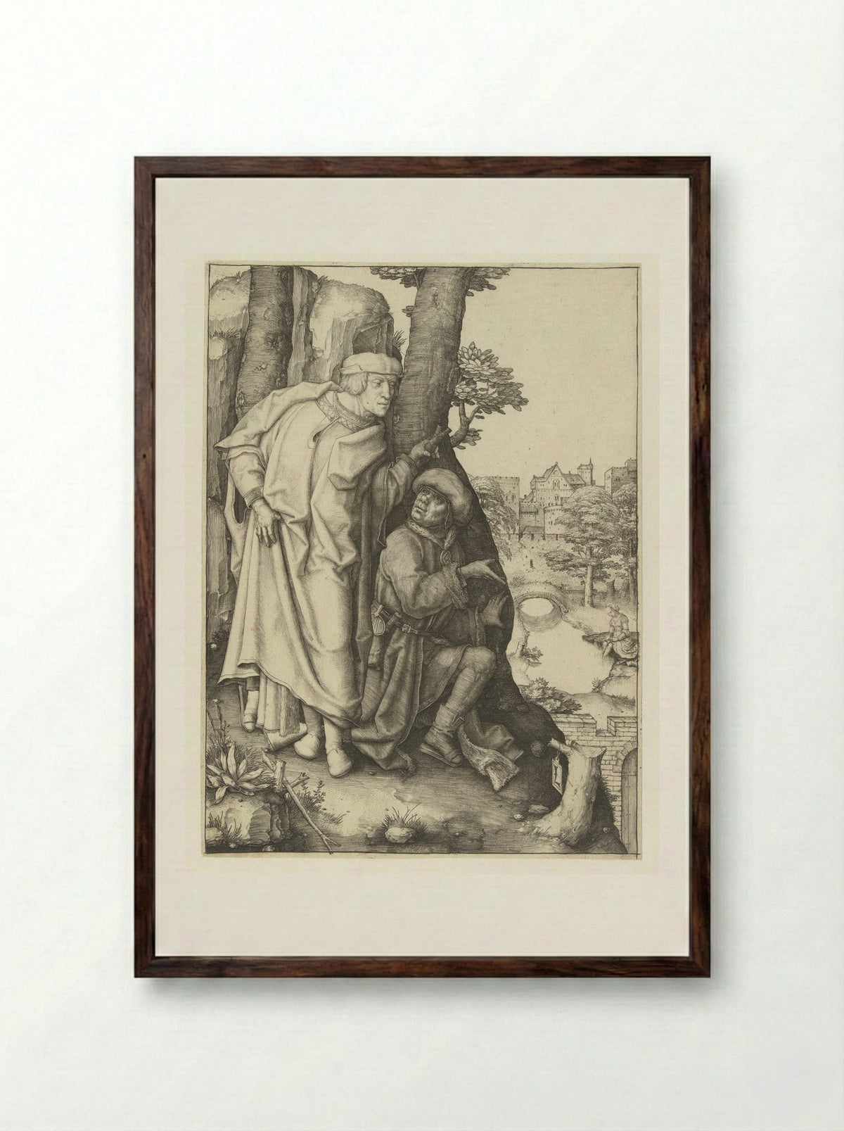 Susanna and the Elders - Fine Art Print - Framed Print Dark Wood
