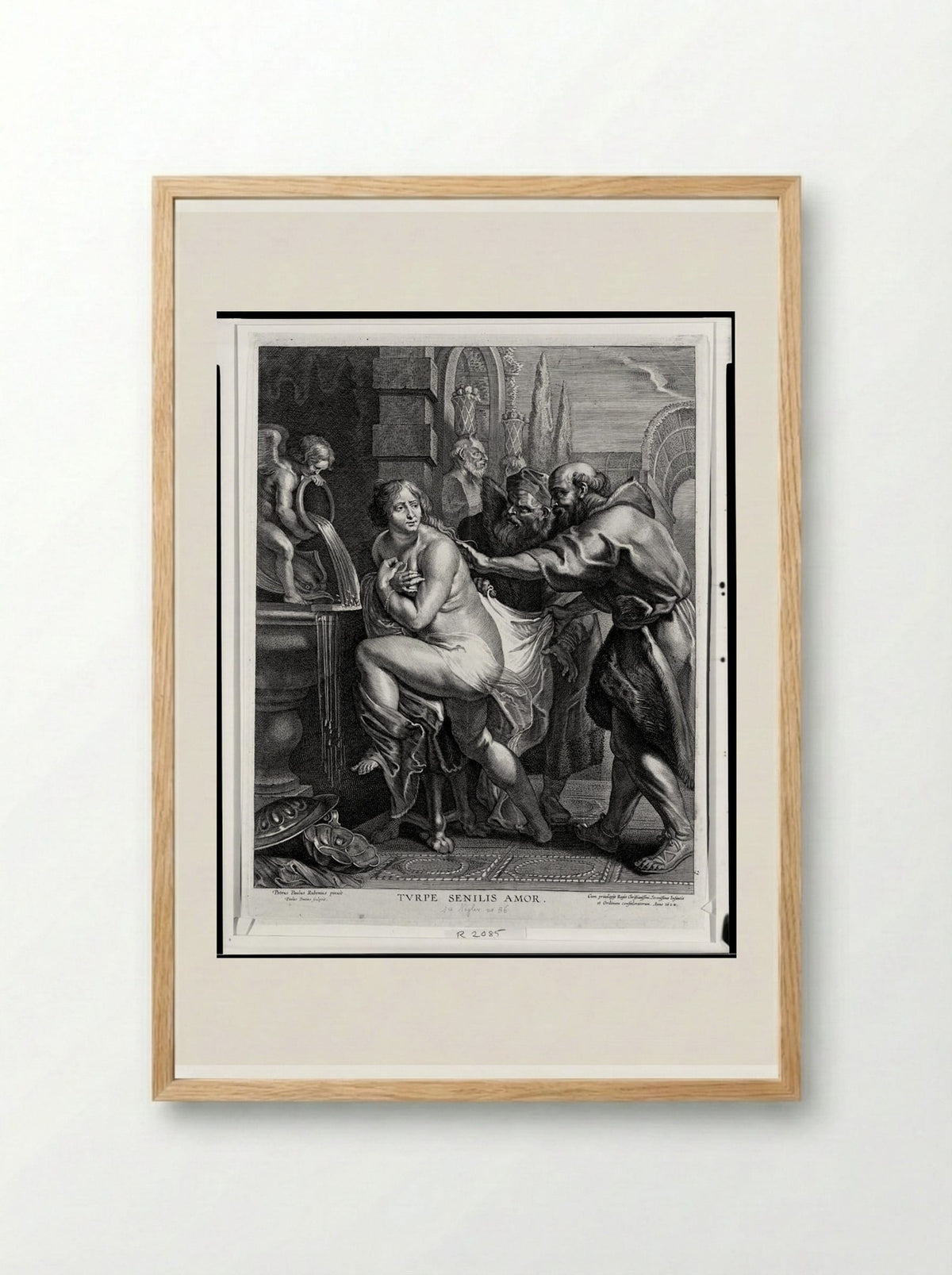 Susanna and the Elders - Paulus Pontius - Framed Print Wood