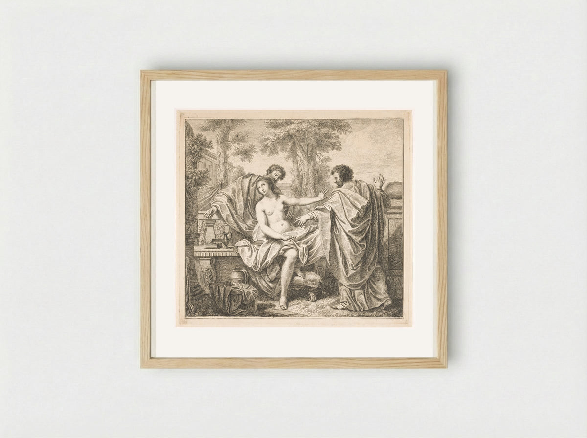 Susanna and the Elders - Louis Fabritius Dubourg - Framed Print Wood