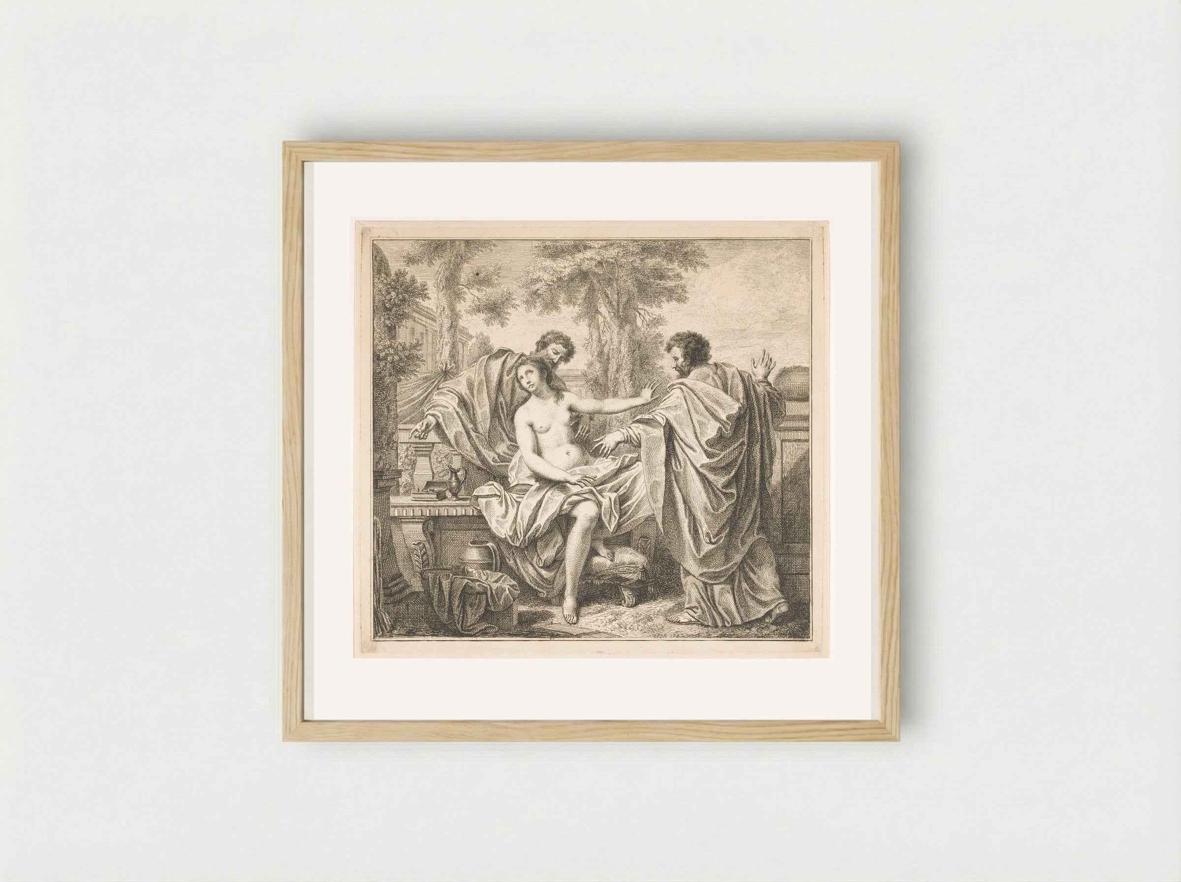 Susanna and the Elders - Louis Fabritius Dubourg - Framed Print Wood
