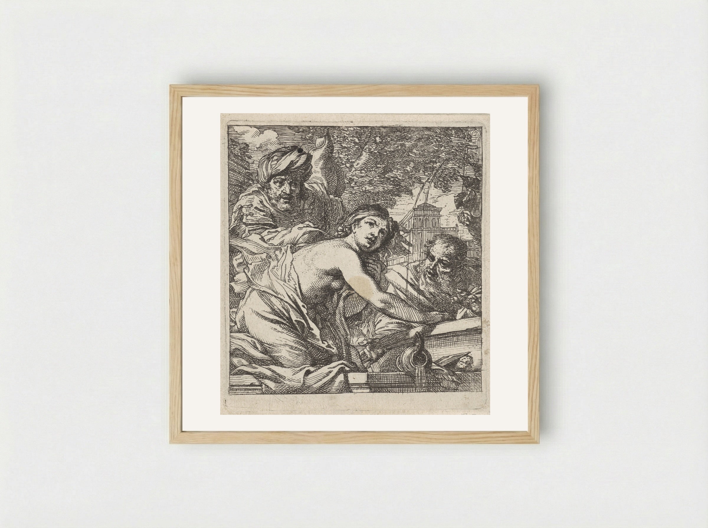 Susanna and the Elders - Cornelis Schut (I) - Framed Print Wood