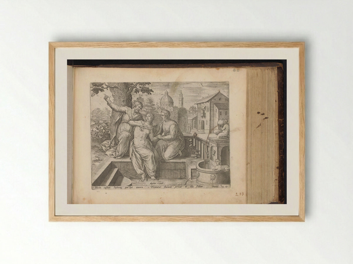 Susanna and the Elders - Fine Art Print - Framed Print Wood
