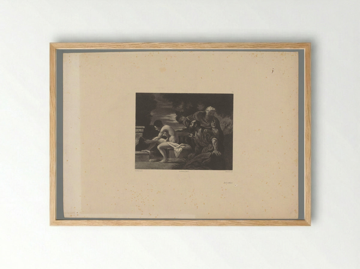 Susanna and the Elders - Giovanni Francesco Barbieri (Guercino) - Framed Print Wood