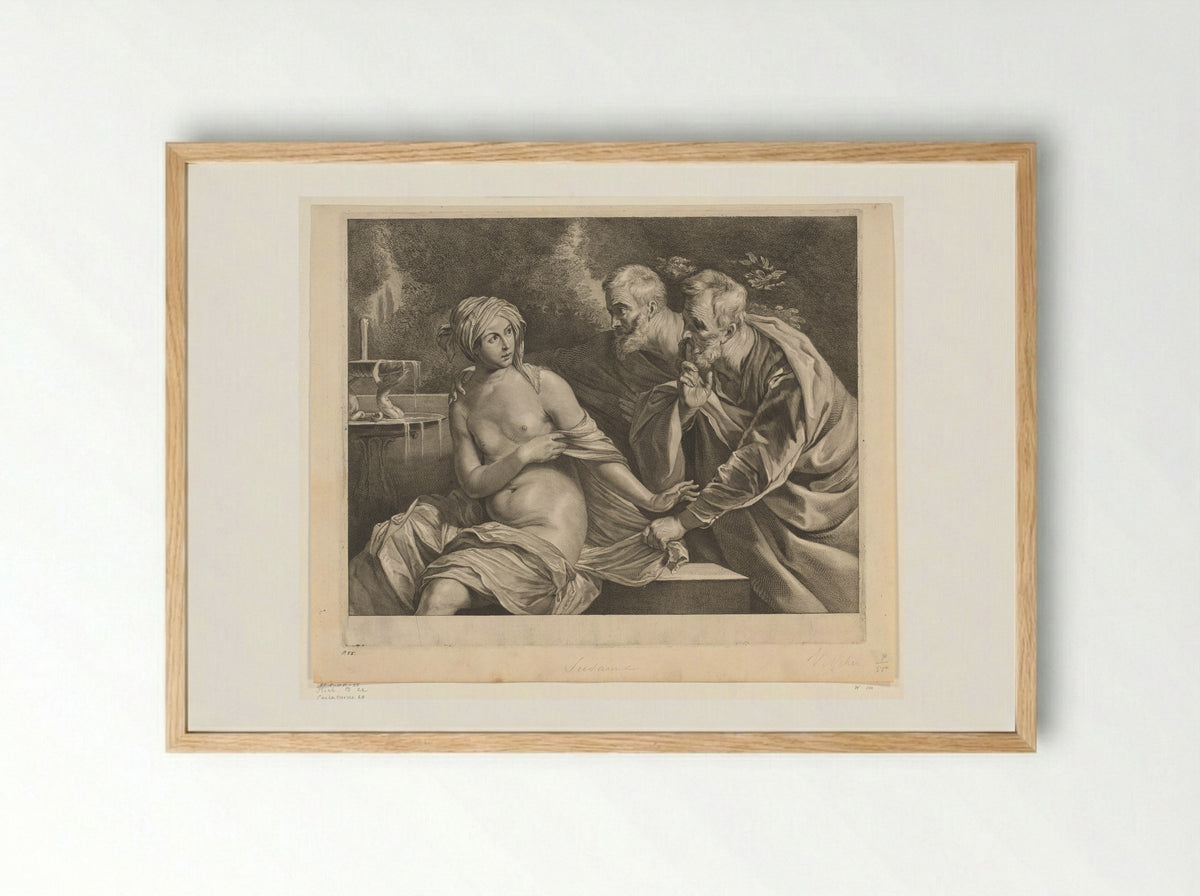 Susanna and the Elders - Fine Art Print - Framed Print Wood