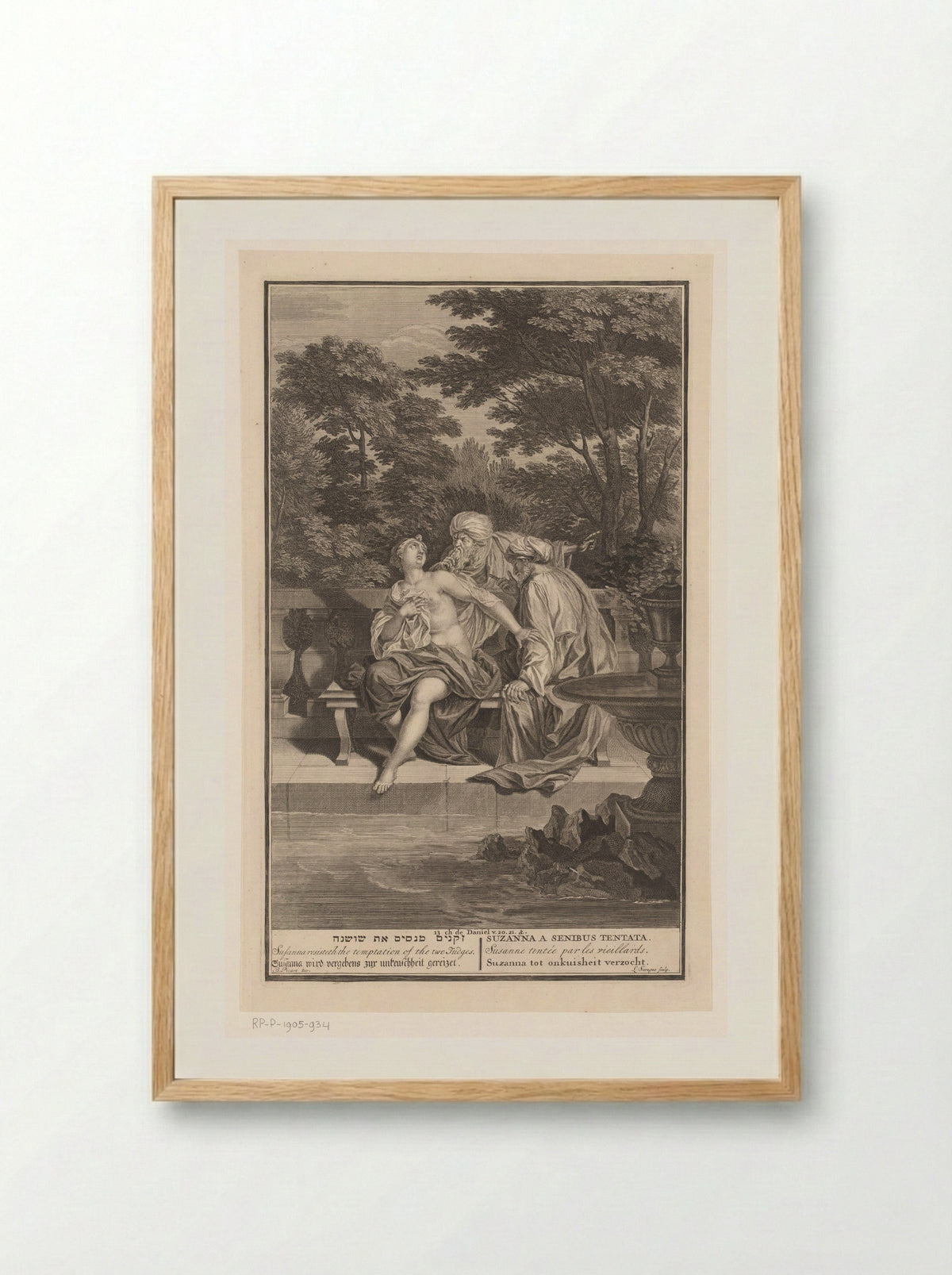Susanna and the Elders - Bernard Picart - Framed Print Wood