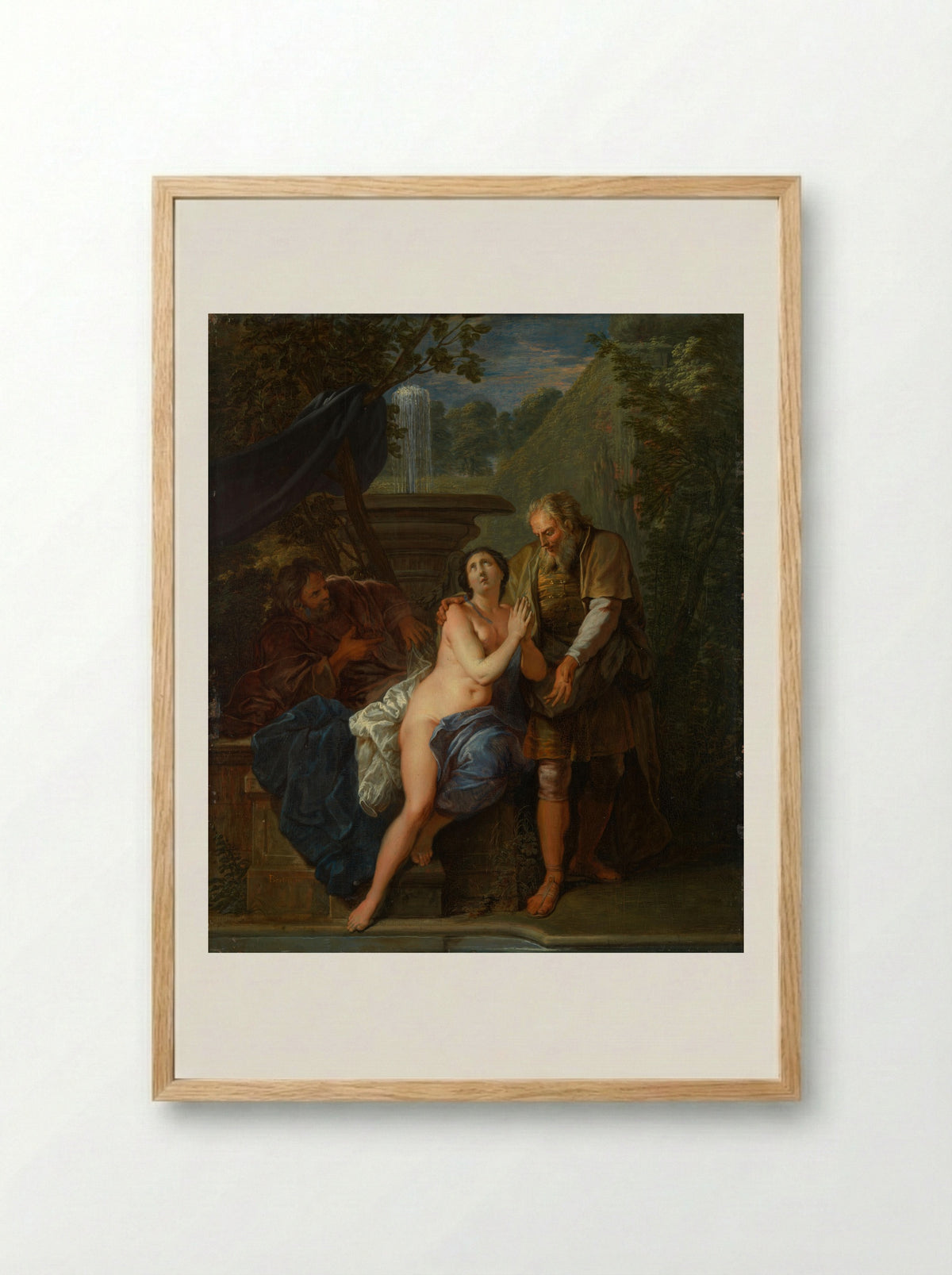 Susanna and the Elders - Nicolas Bertin - Framed Print Wood