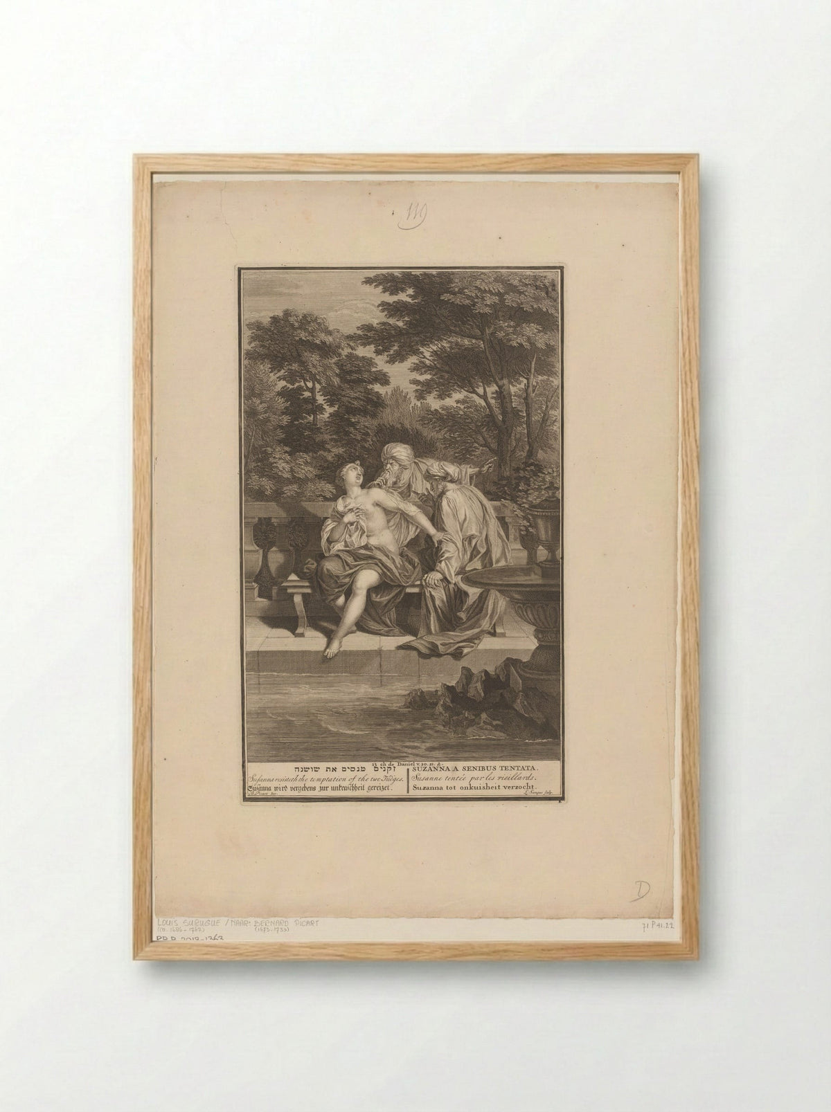 Susanna and the Elders - Louis Surugue - Framed Print Wood
