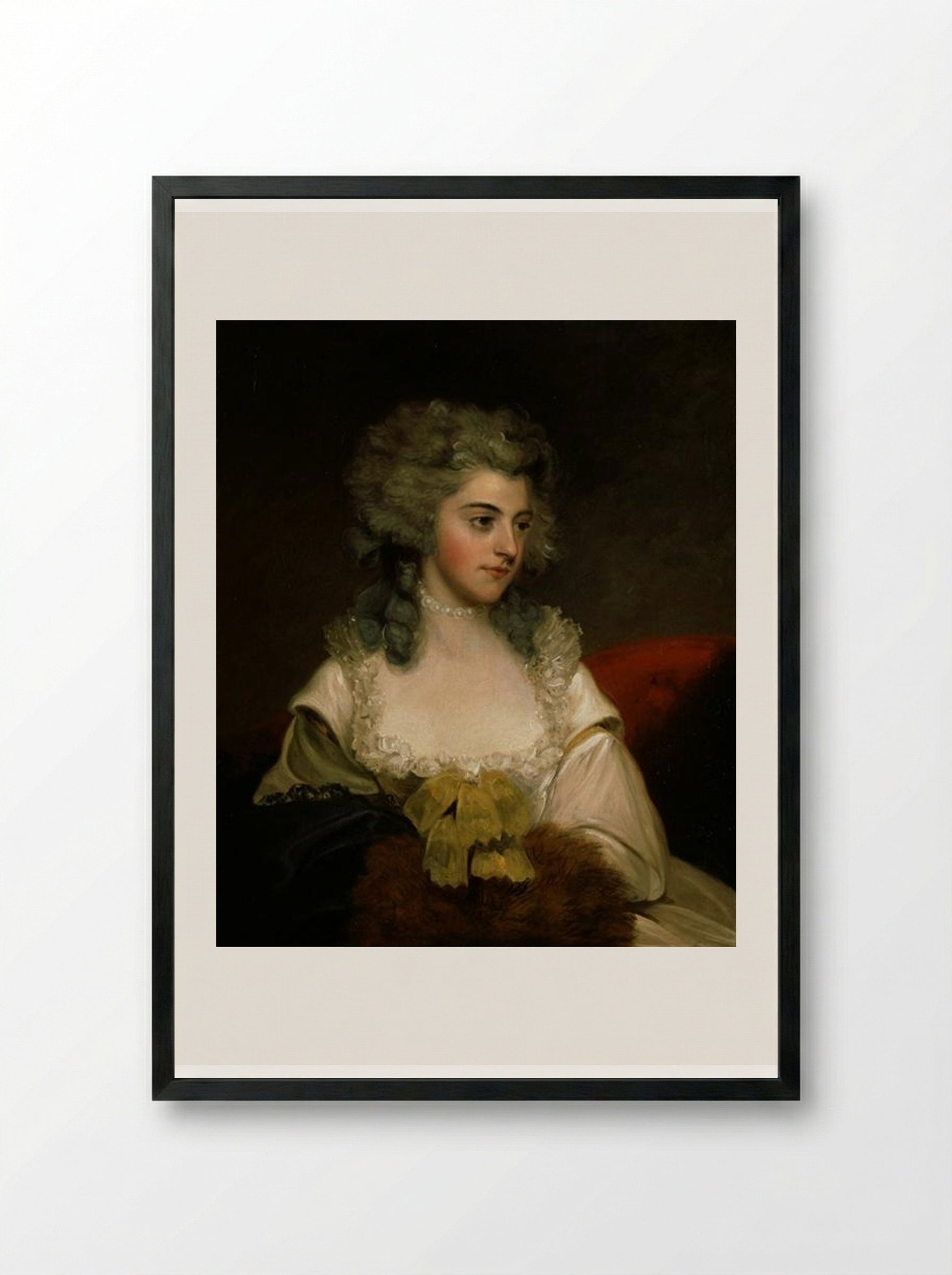 Susannah Edith, Lady Rawley - John Hoppner - Framed Print Black