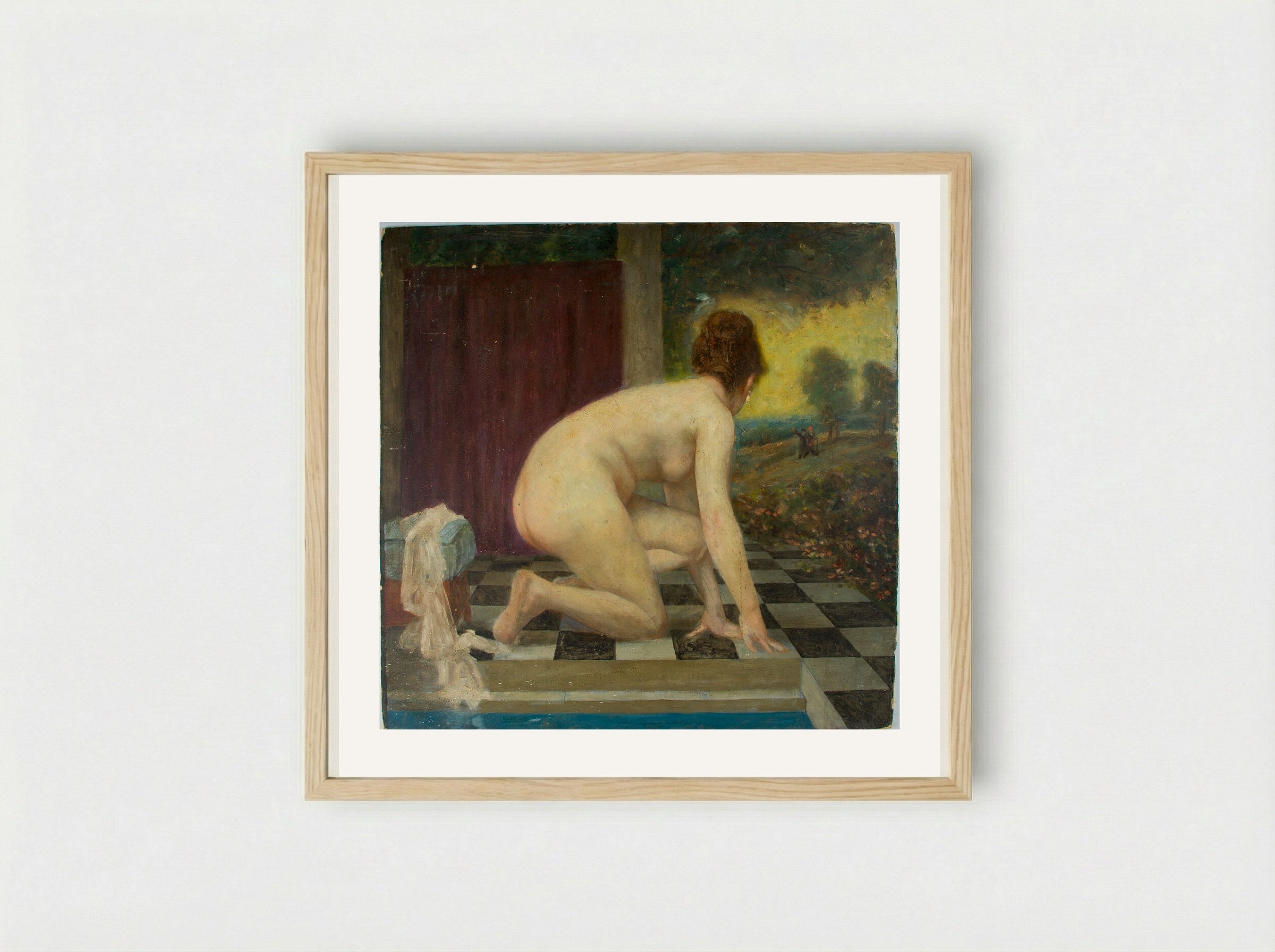 Susannah and the Elders - William Valentine Schevill - Framed Print Wood