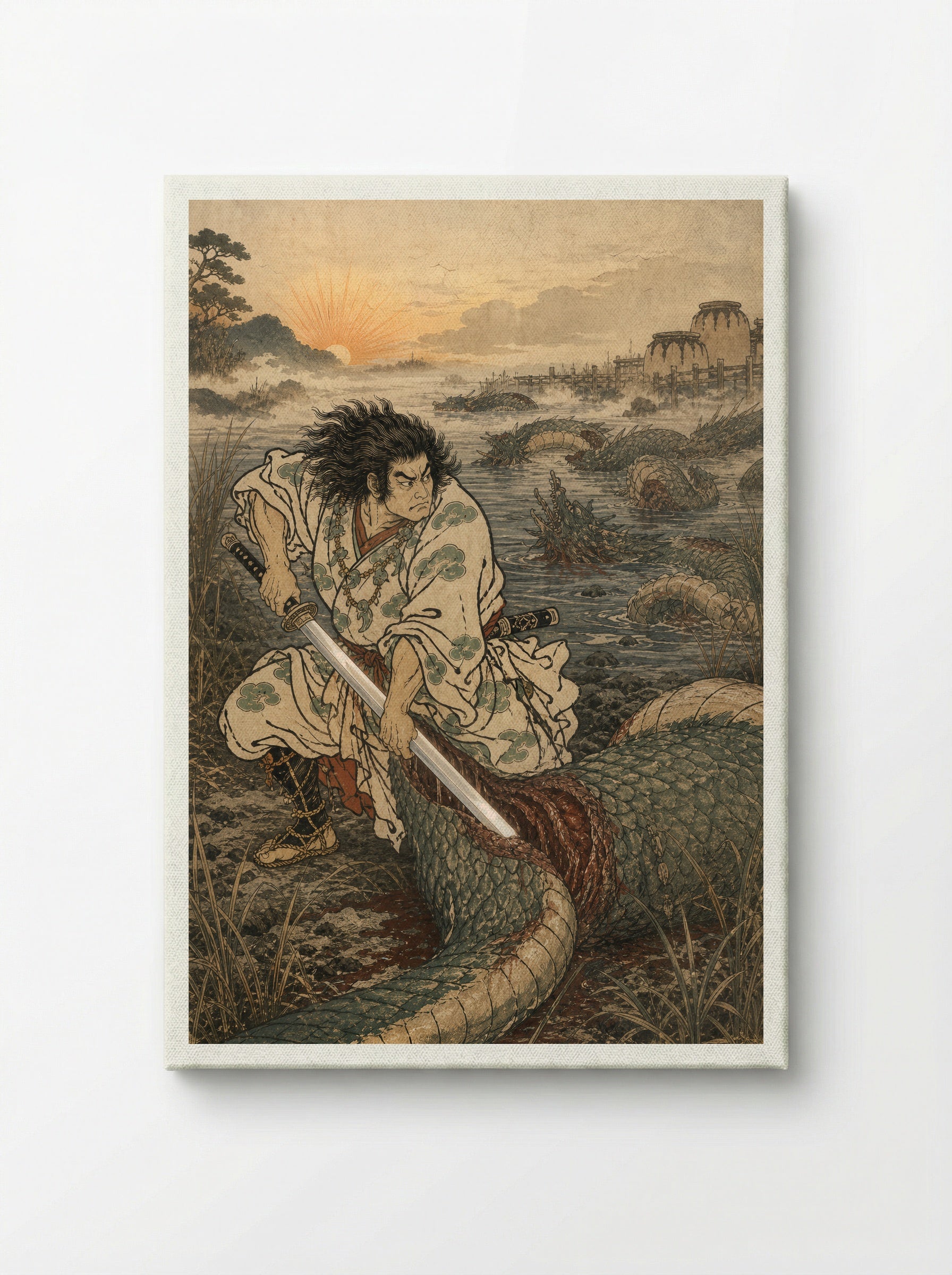 Susanoo and Yamata no Orochi: Susanoo strikes the final coil - Canvas