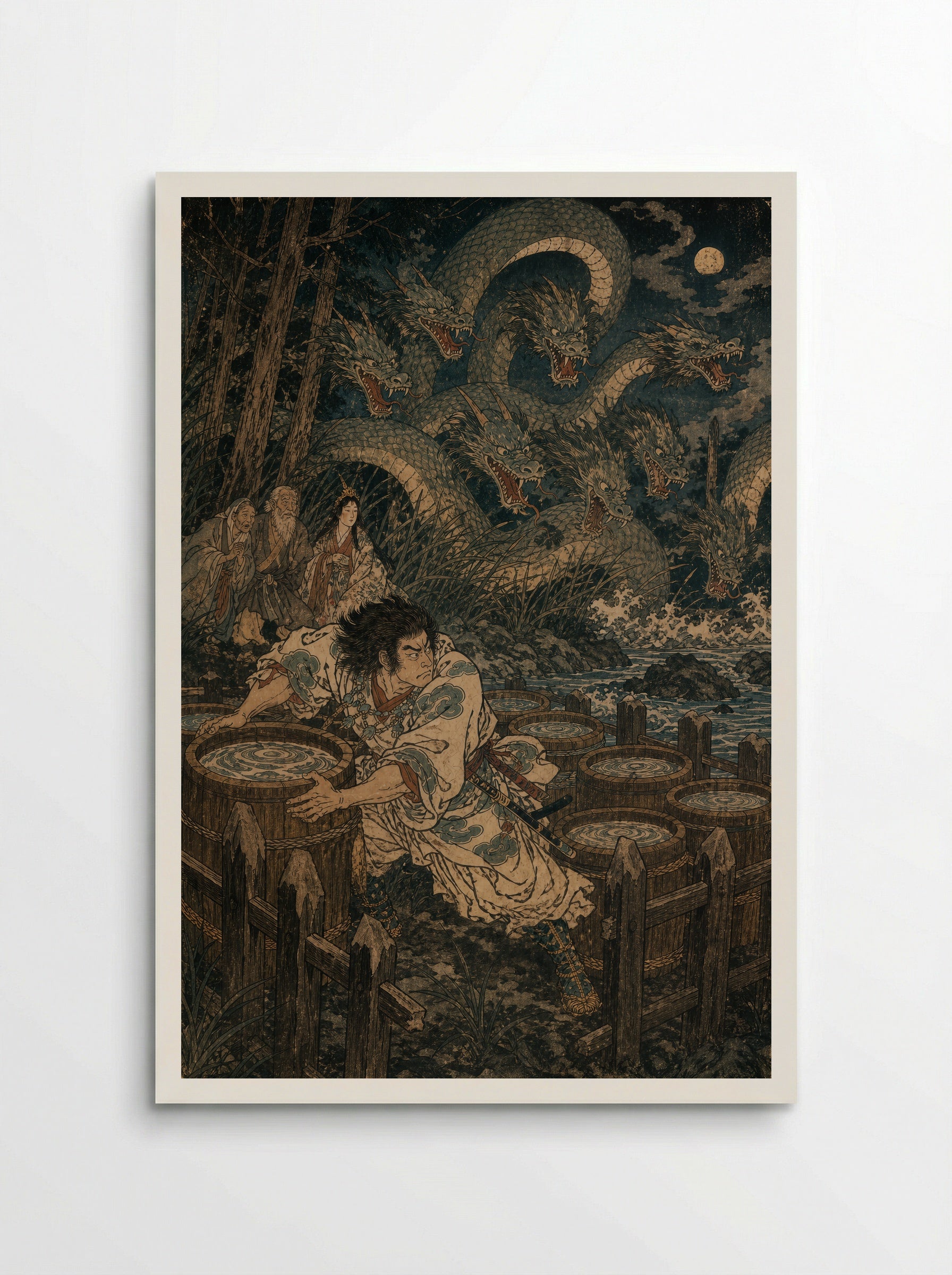 Susanoo and Yamata no Orochi: The eight vats are prepared - Poster