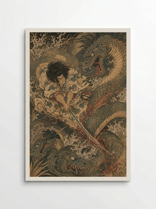 Susanoo and Yamata no Orochi: The sword appears in the tail