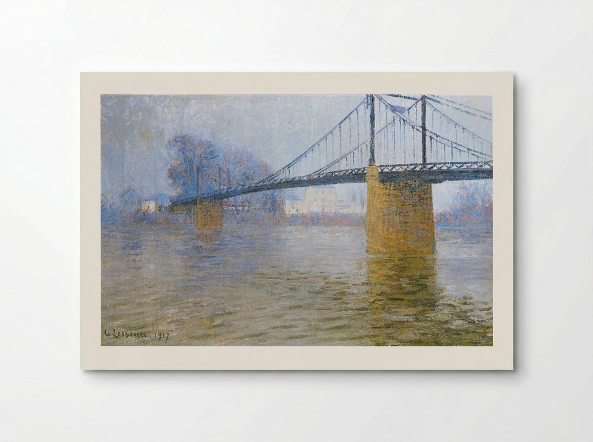 Suspended bridge at Triel - Gustave Loiseau - Poster