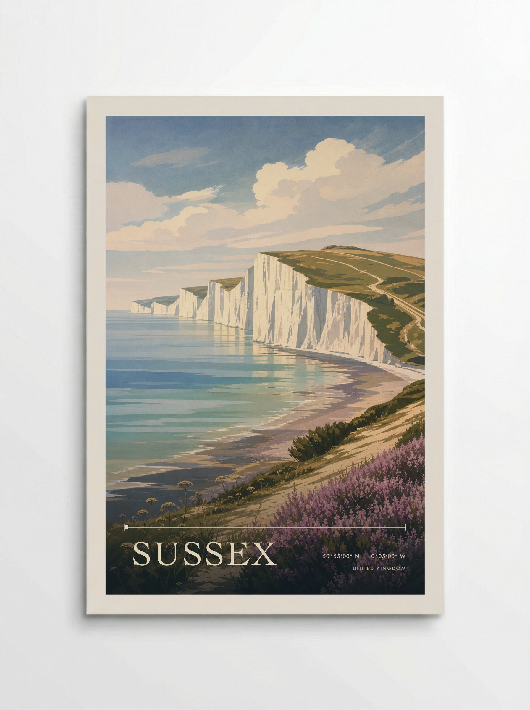 Sussex United Kingdom Travel Poster - Poster