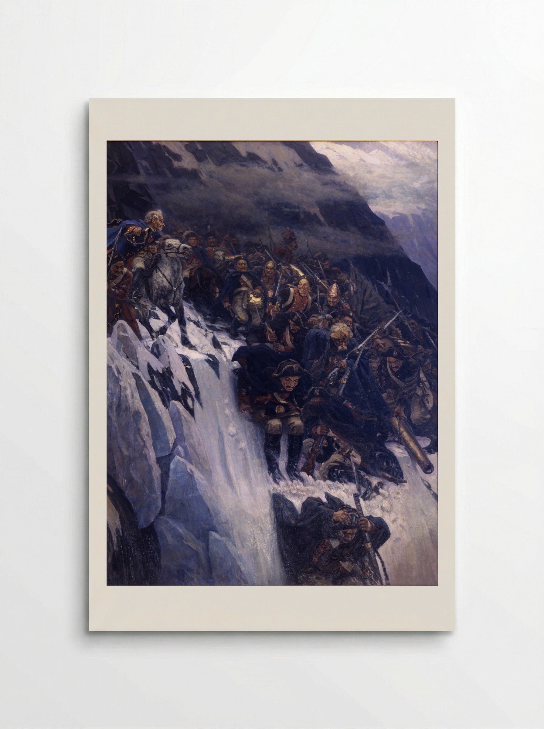Suvorov Crossing the Alps - Vasily Surikov - Poster