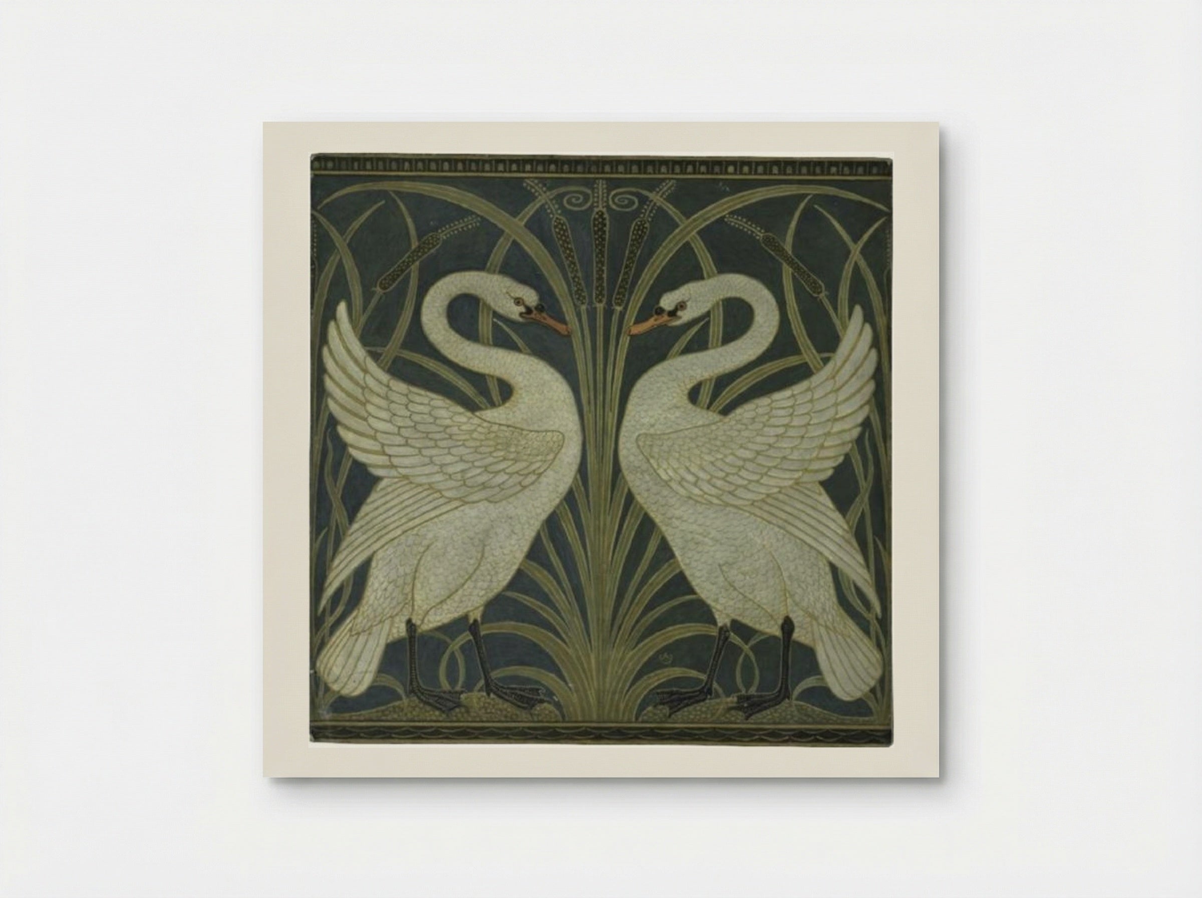 Swan, Rush and Iris Wallpaper - Walter Crane - Poster