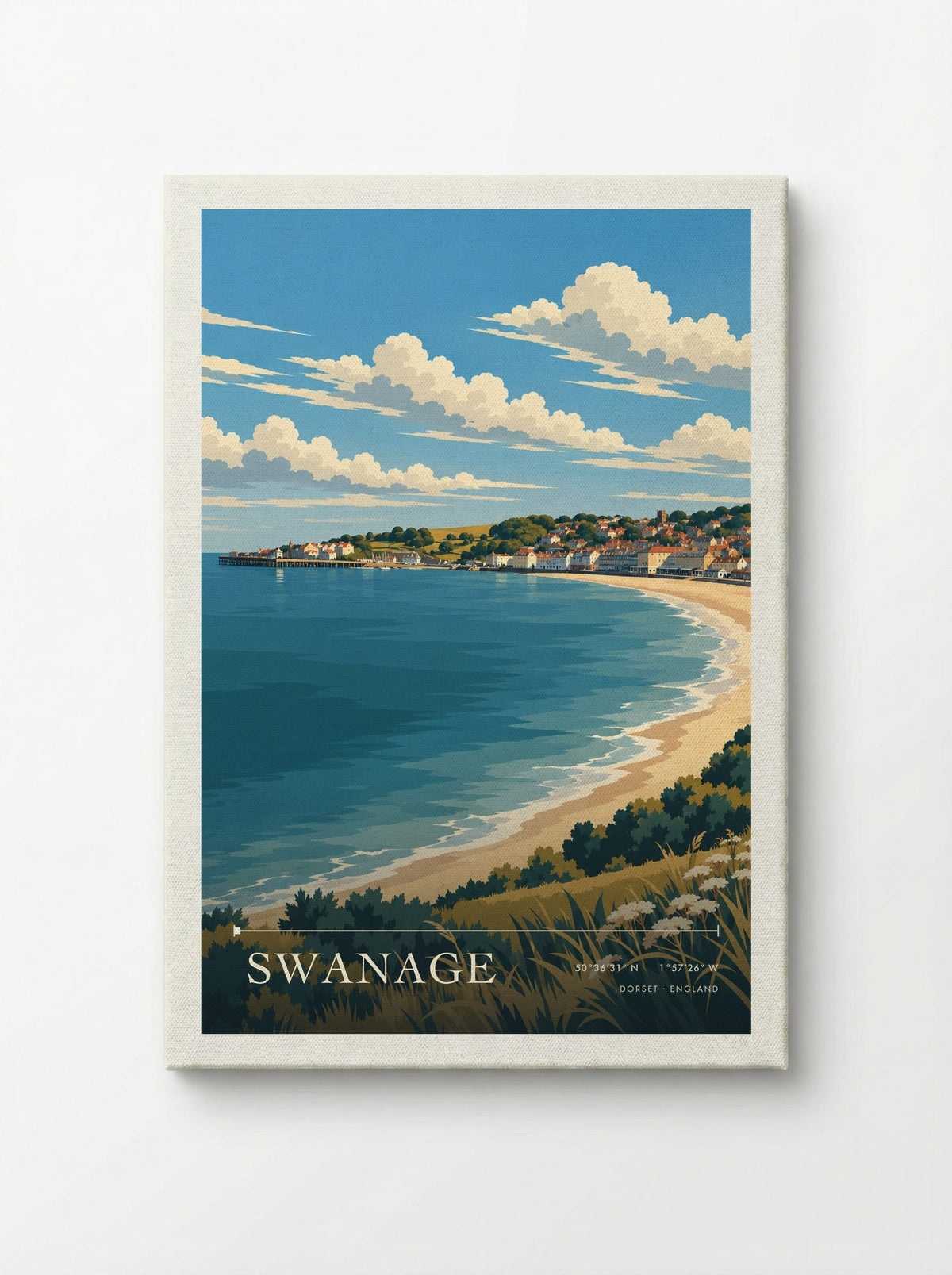 Swanage, Dorset | Travel Poster - Canvas