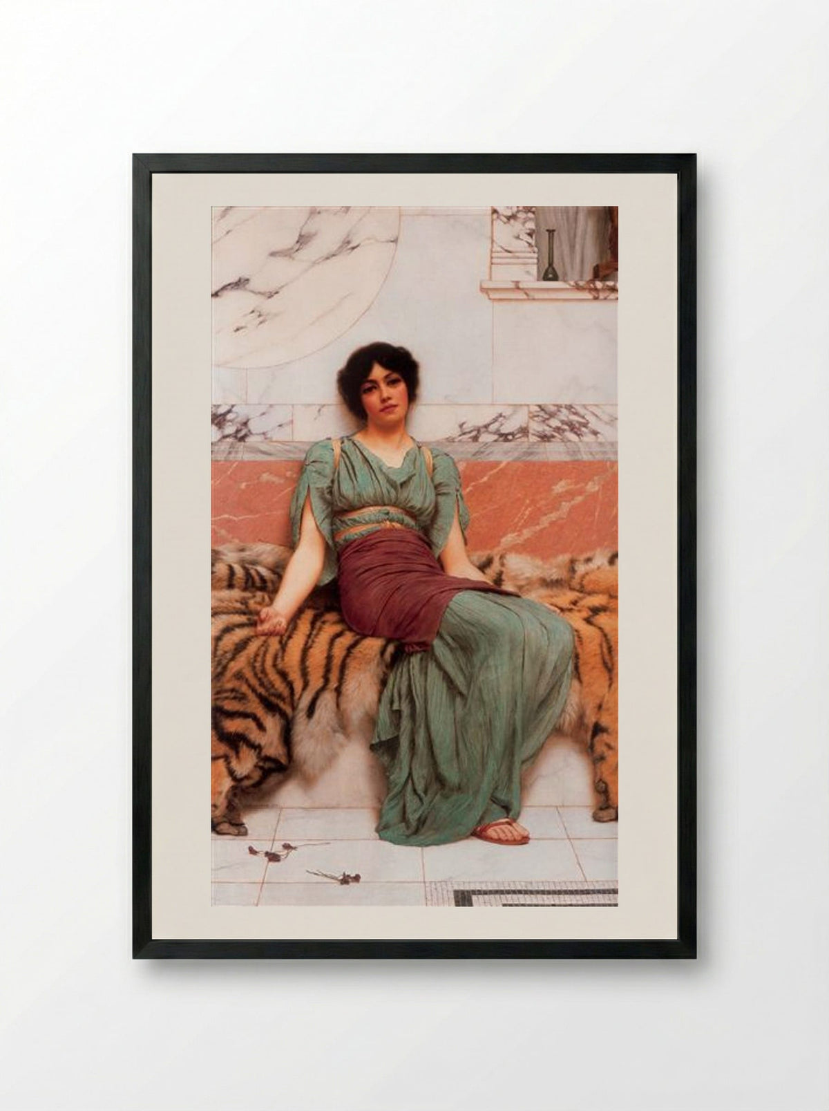 Sweet Dreams - John William Godward - Framed Print Black