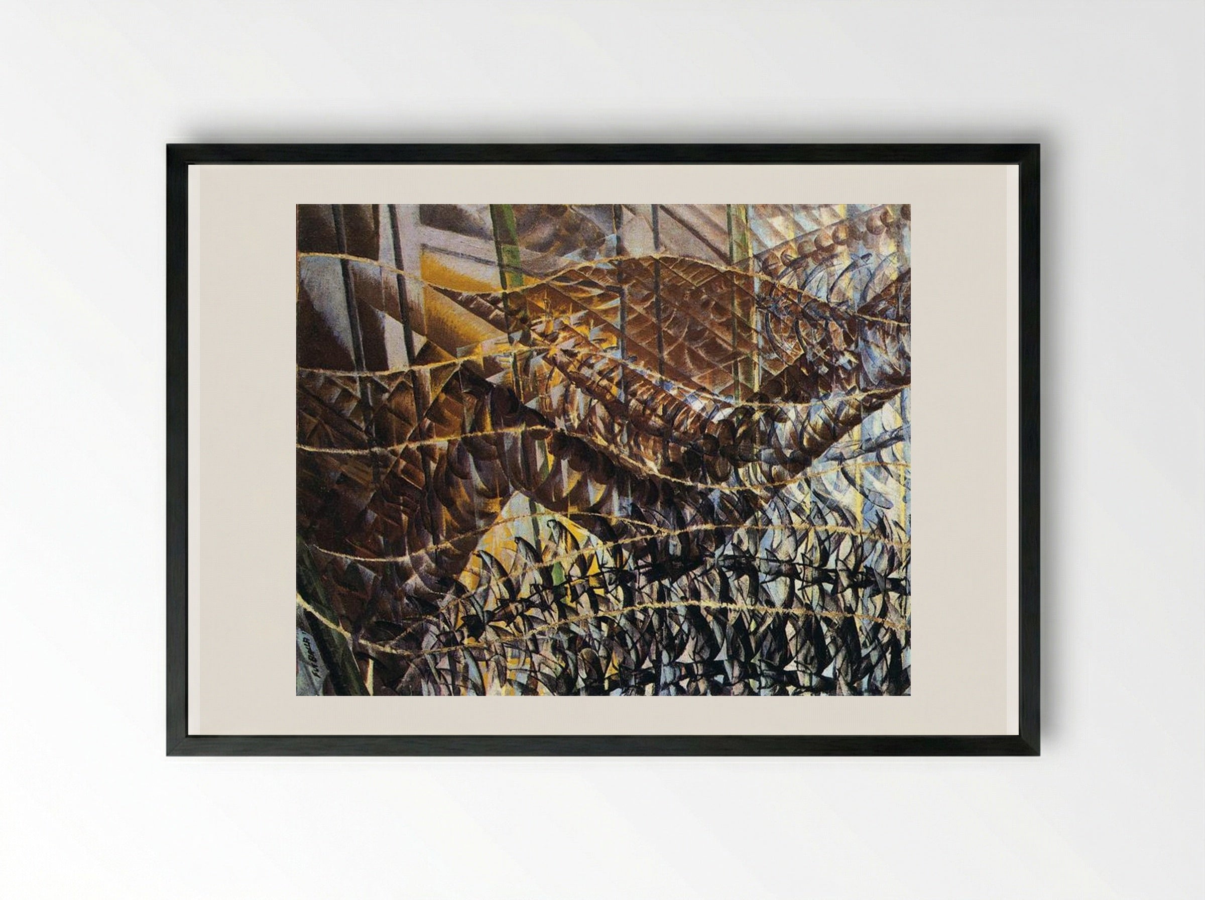 Swifts: Paths of Movement + Dynamic Sequences - Giacomo Balla - Framed Print Black