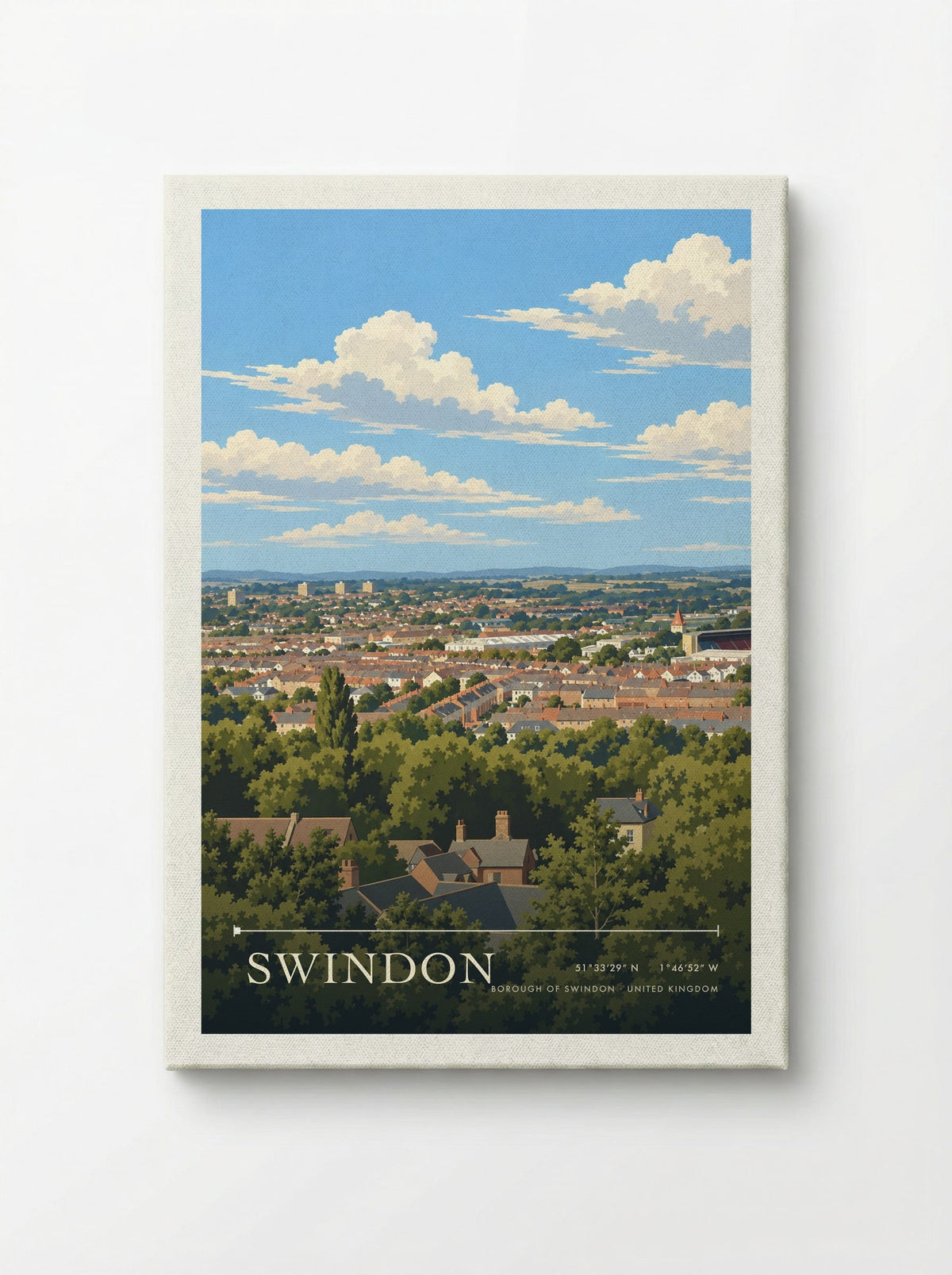 Swindon, Borough of Swindon | Travel Poster - Canvas