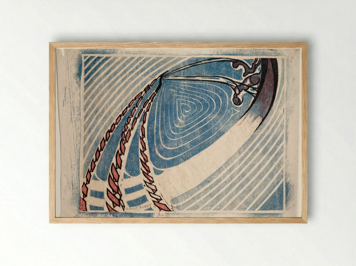 Swing Boats - Claude Flight - Framed Print Wood