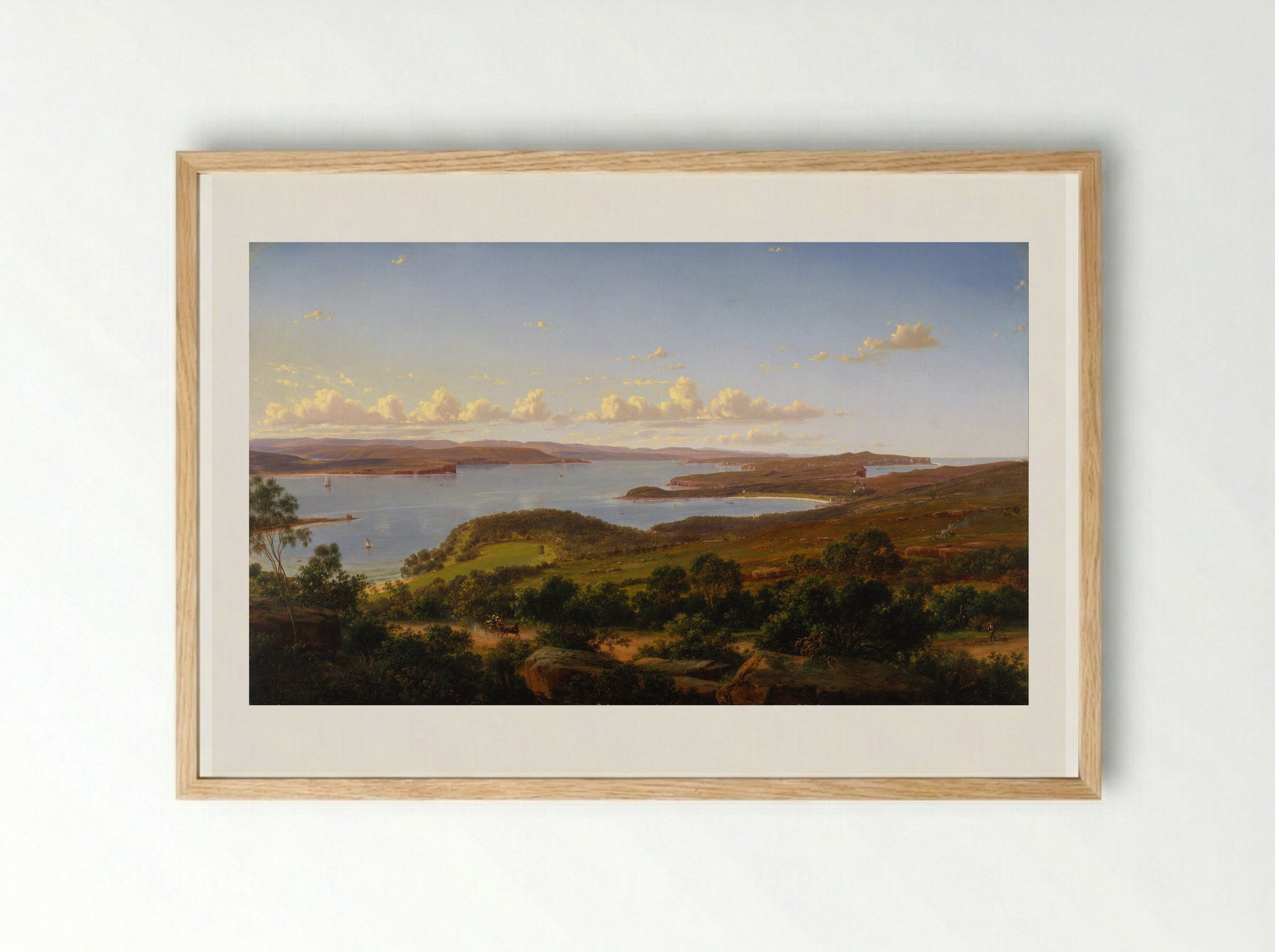 Sydney Heads - Eugene von Guerard - Framed Print Wood