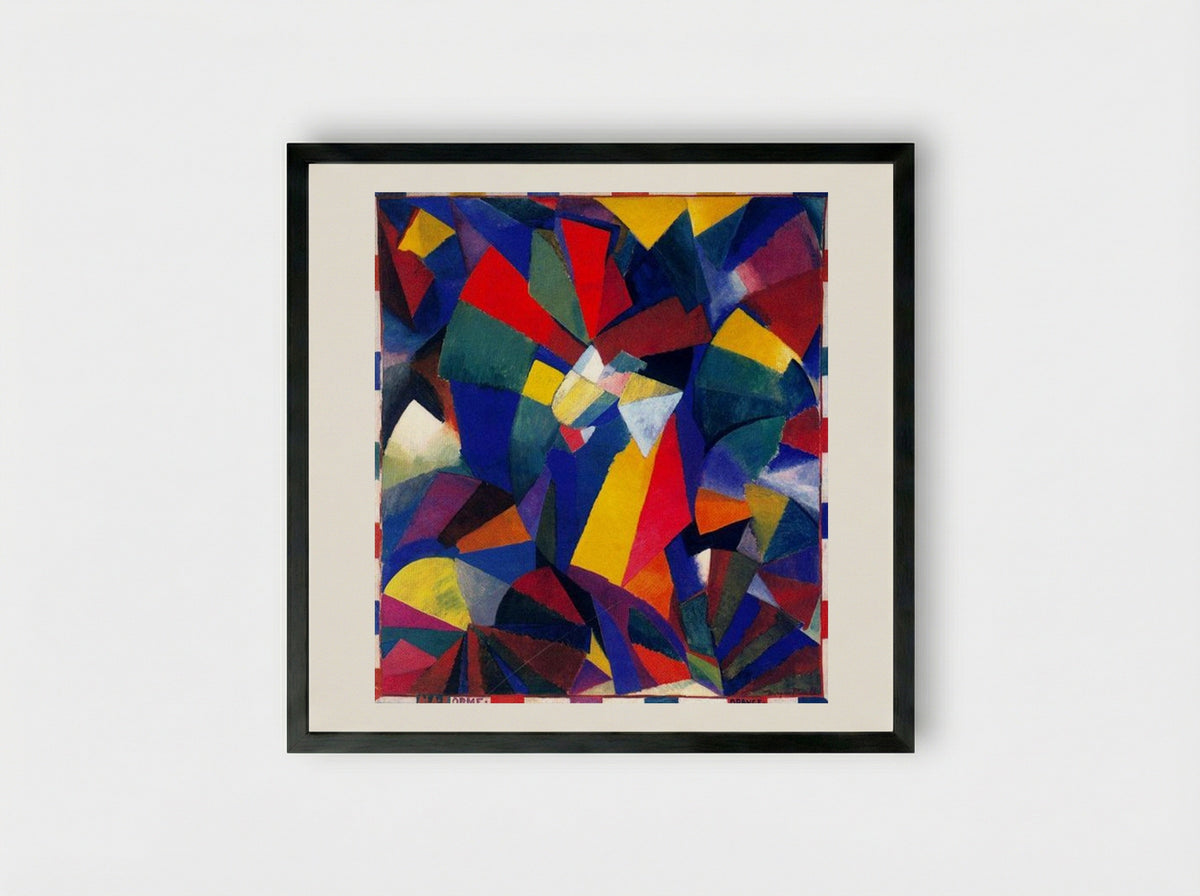 Synchromy in Orange: To Form - Morgan Russell - Framed Print Black