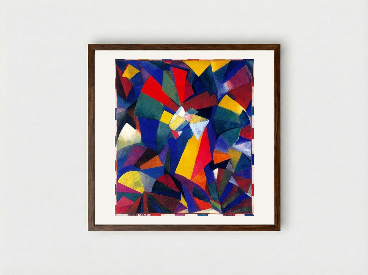 Synchromy in Orange: To Form - Morgan Russell - Framed Print Dark Wood