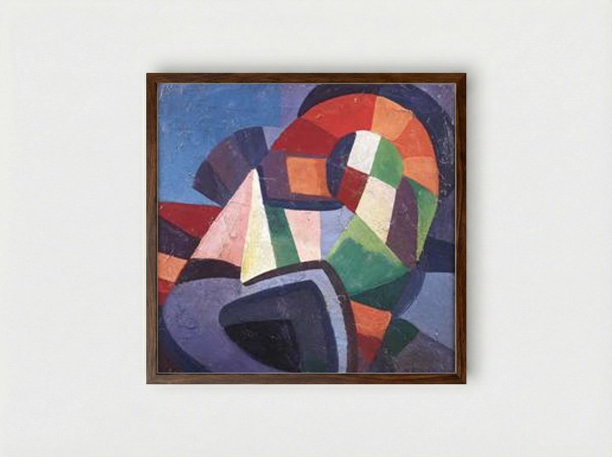 Synchromy - Morgan Russell - Framed Print Dark Wood