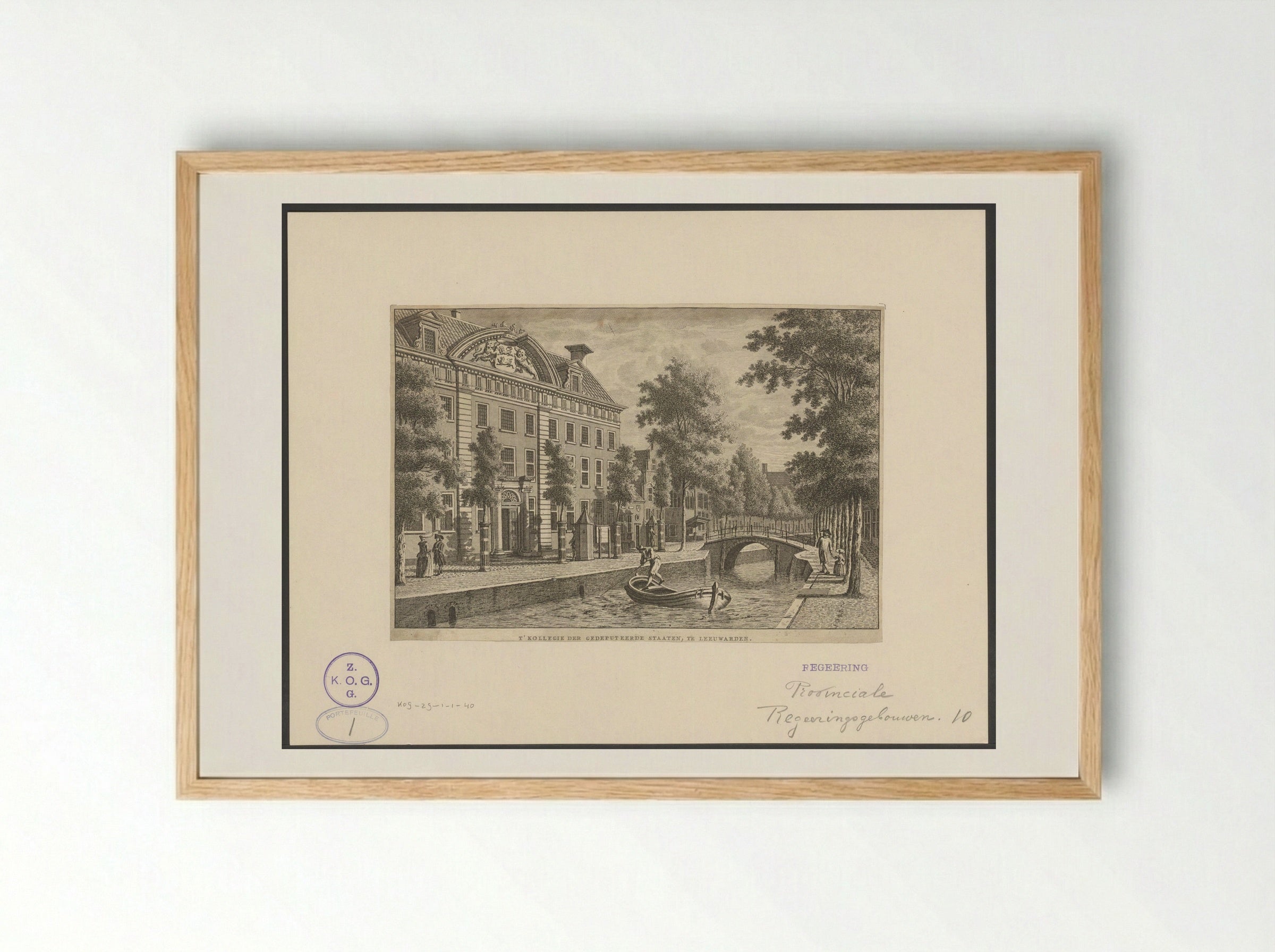 T'Kollegie der Gedeputeerde Staaten, te Leeuwarden - Carel Frederik Bendorp (I) - Framed Print Wood