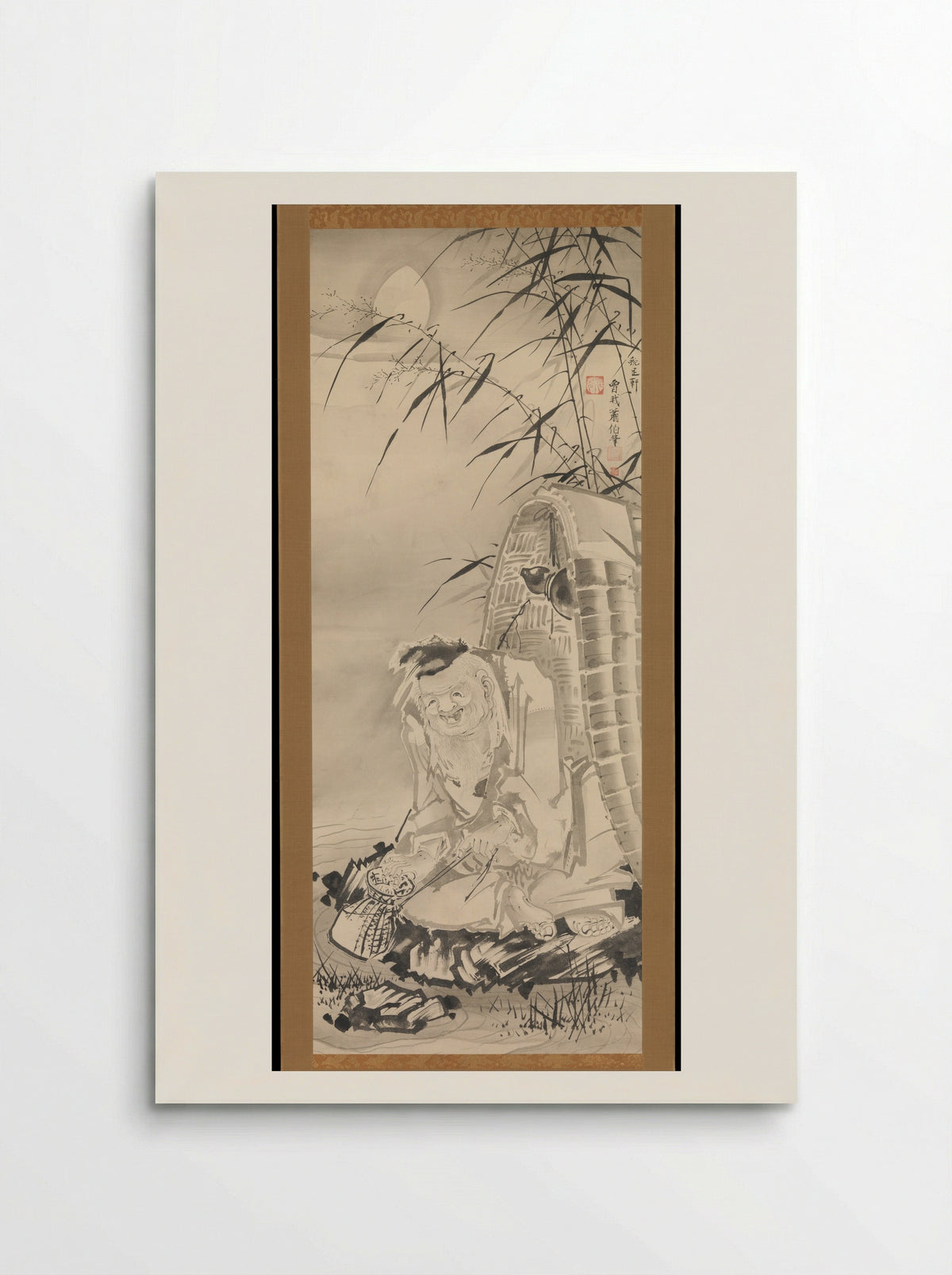 Tōkaibō with a Fishing Basket - Soga Shōhaku - Poster