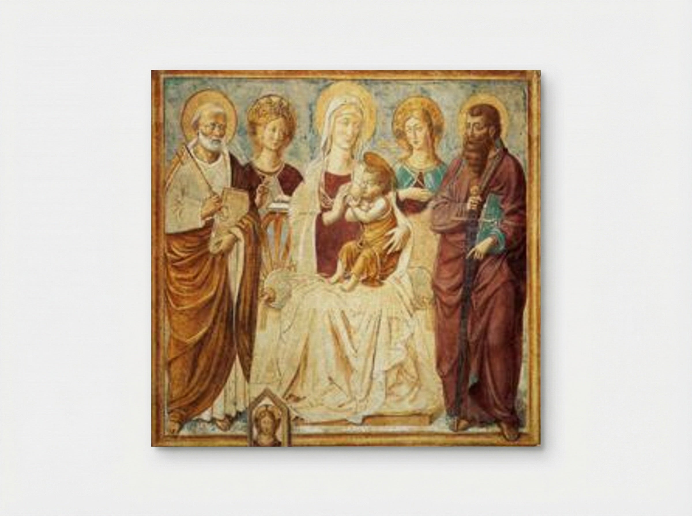 Tabernacle of the Madonna delle Tosse: Maria lactans (detail) - Benozzo Gozzoli - Poster