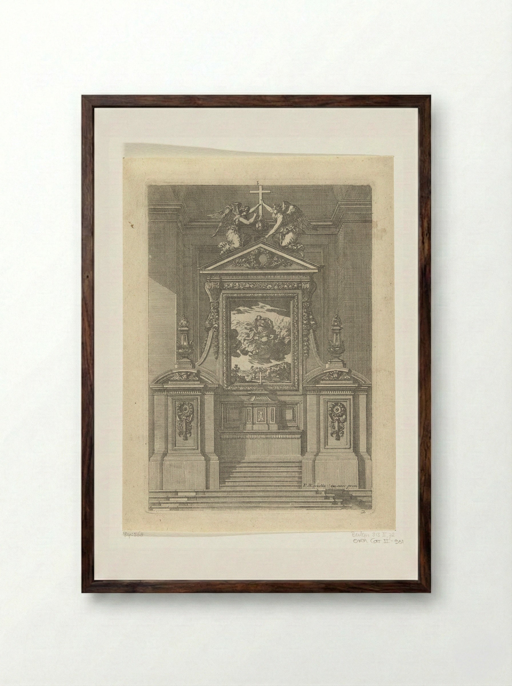 Tabernacle with the Assumption of the Virgin - Jean Lepautre - Framed Print Dark Wood